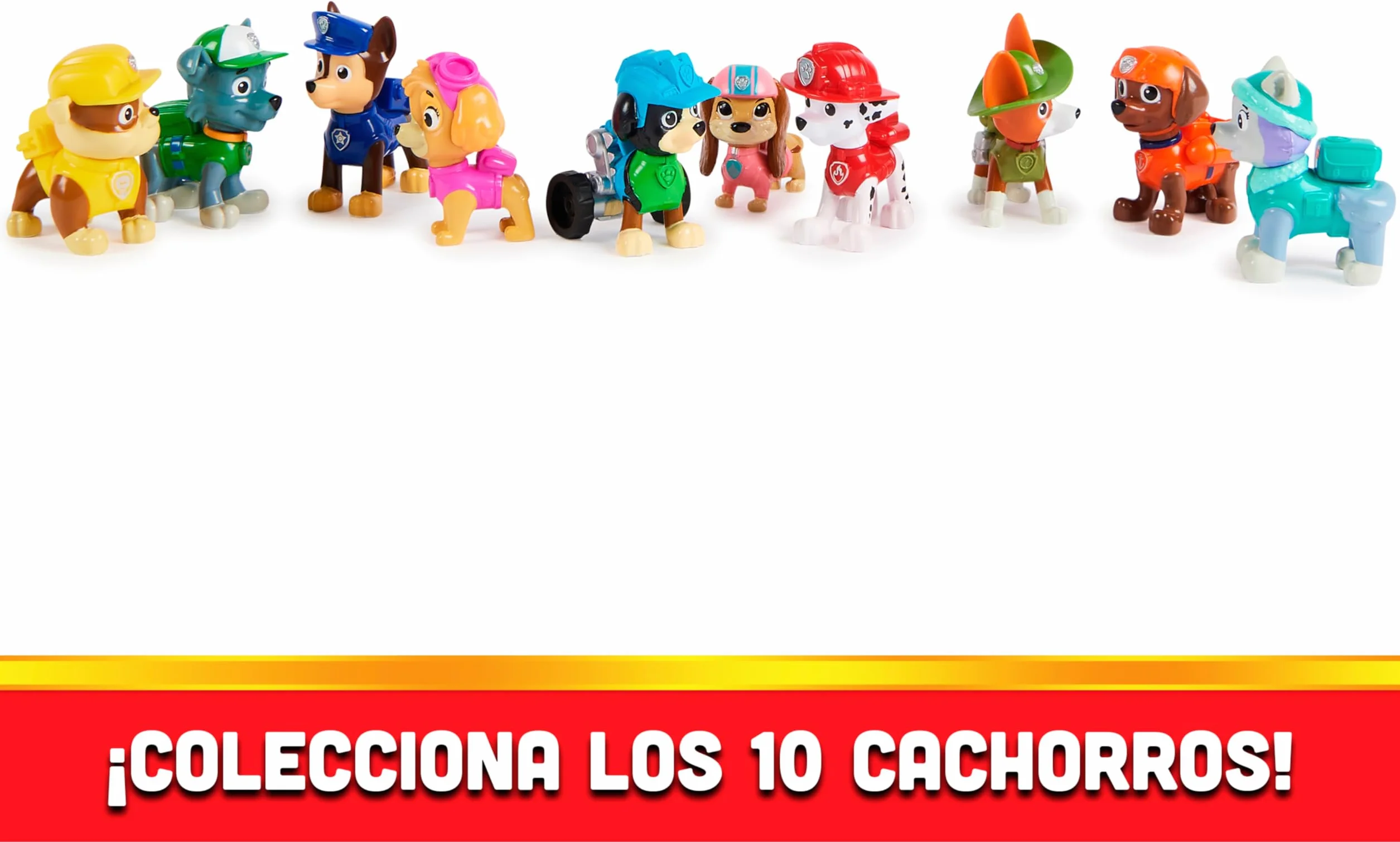 Paw Patrol Patrulla Canina - Pack 10 Figuras Coleccionables 10º Aniversario - Patrulla Canina Juguetes - Juguetes Niños 3 Años + - Regalo Niño 3 Años +