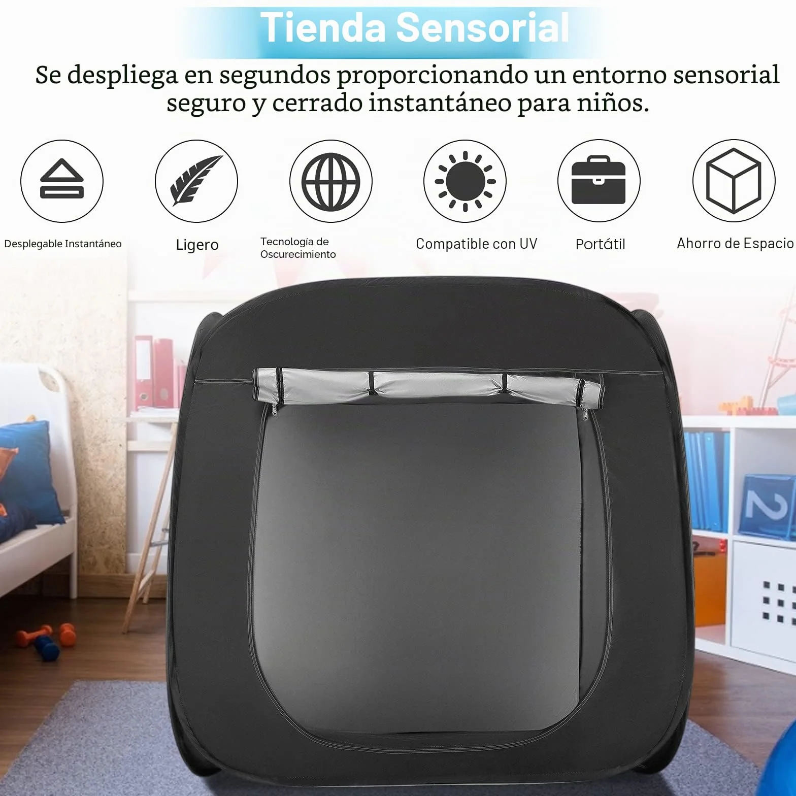 110CM Tienda de campaña emergente para niños Interior al Aire Libre Carpa de jardín para niños Jugando Tienda Campaña Infantil para Autismo ángel Regalo Juguetes