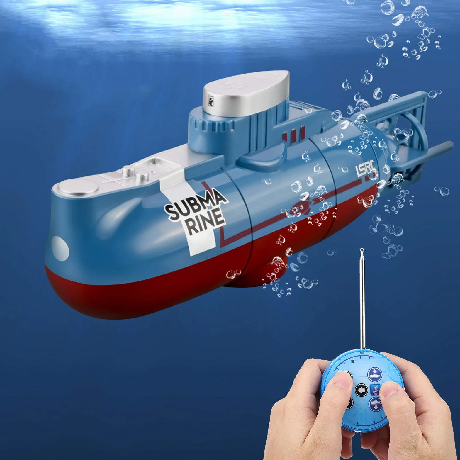 Mini RC Submarino Juguetes para Acuario, Modelo Simulado, Control Remoto de 6 Canales, para Niños