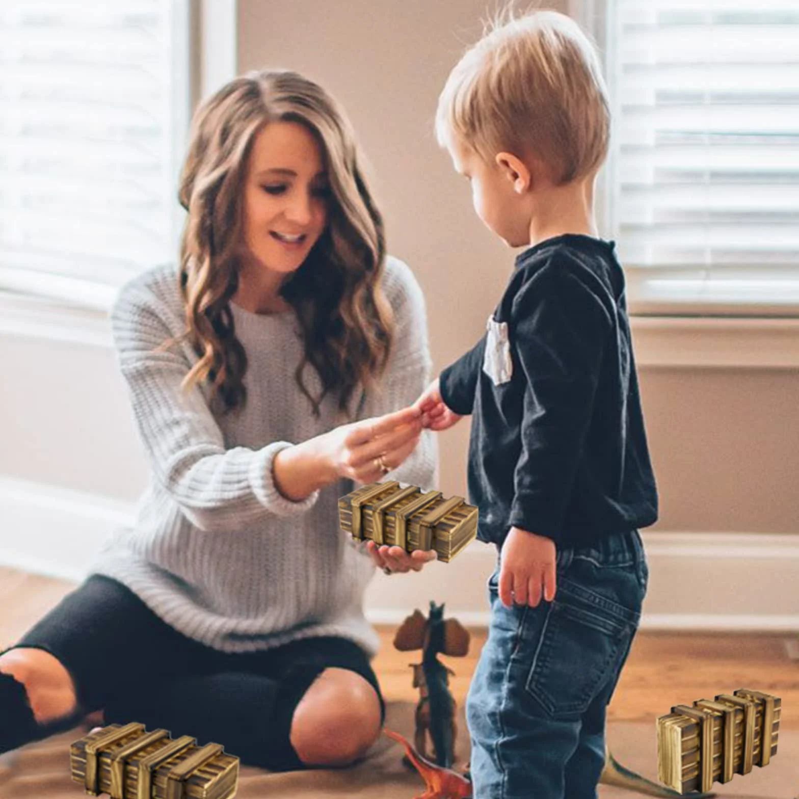 Caja Secreta Rompecabezas Madera, Caja Mágica Rompecabezas de Madera con 2 Compartimentos, Juegos de Logica Inteligencia, Caja Secreta Puzzles para Adultos Niños