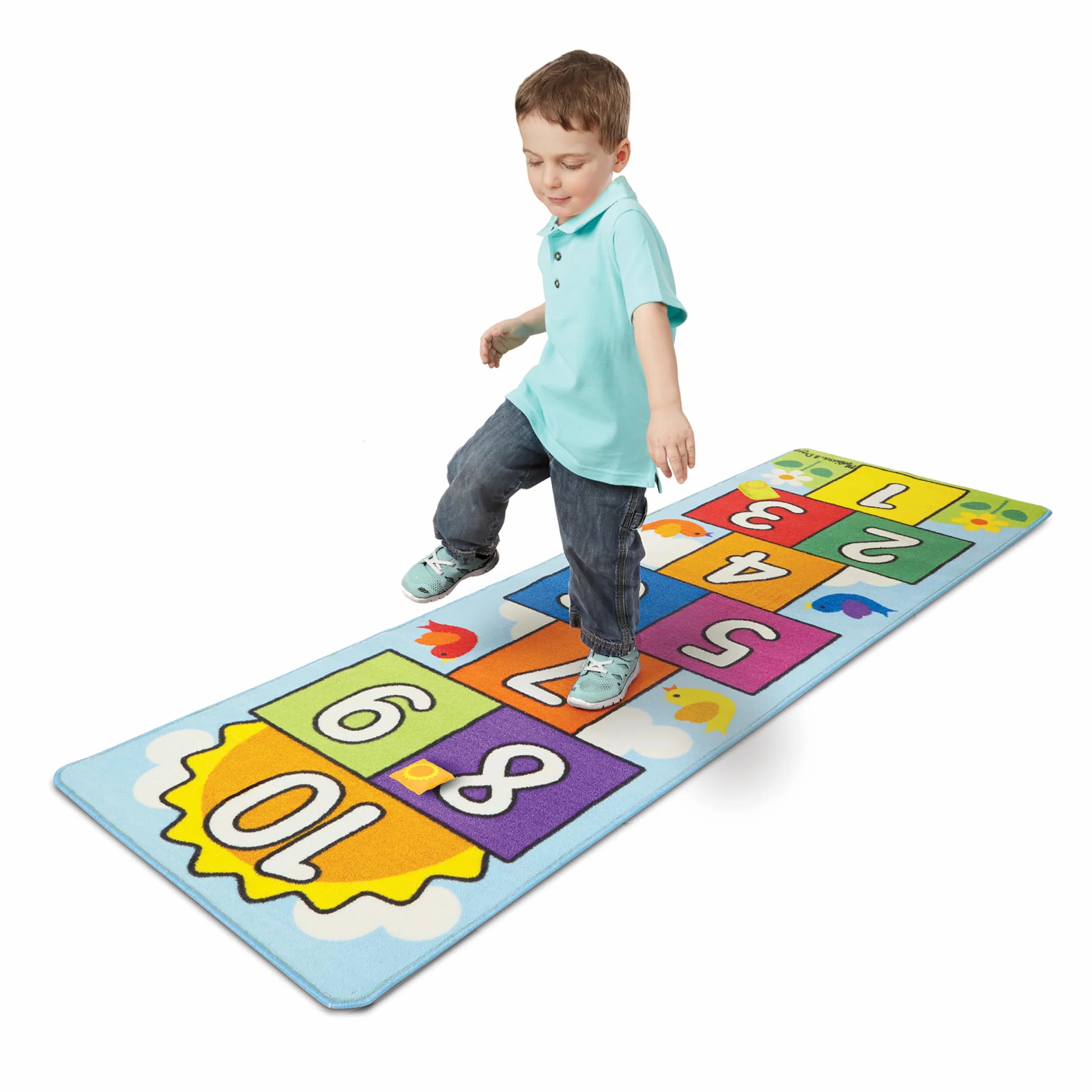 Melissa & Doug - Alfombra Tejida, Hop & Count Hopscotch Rug (19402)