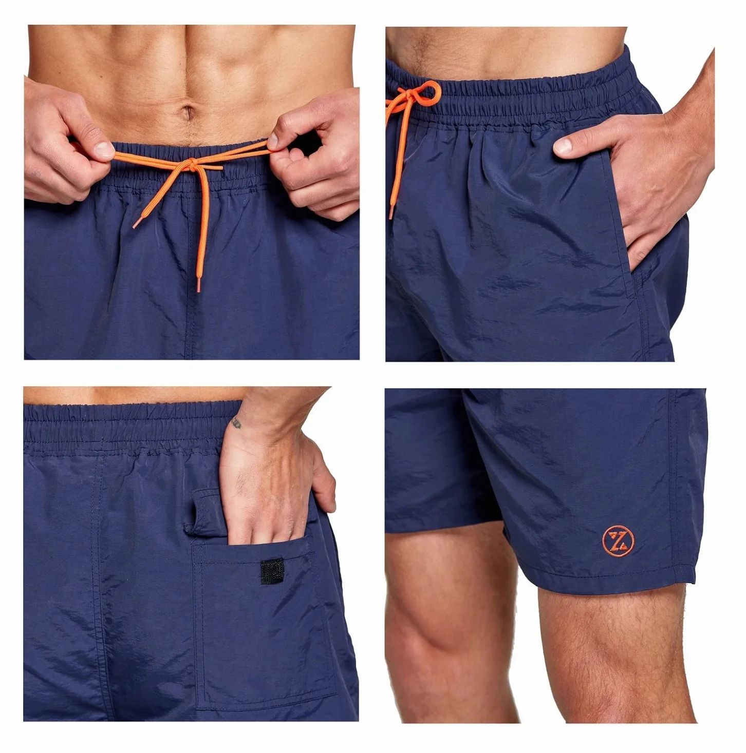 ZOXOZ Bañadores Hombre Bolsillo Impermeable Secado Rápido Forro Malla
