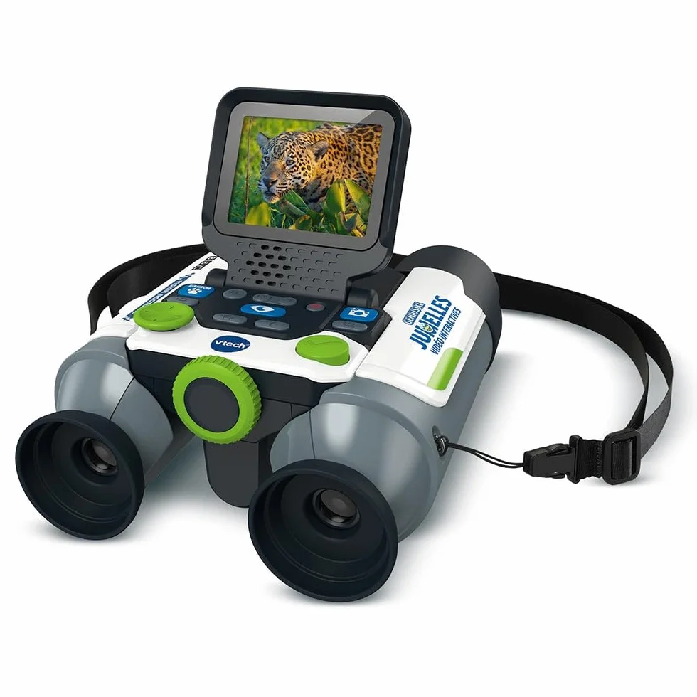 VTech Genius XL - Prismáticos de vídeo interactivos, binoculares Infantiles de 10 x 21 con Pantalla a Color, Fotos y Videos de la BBC, Juguete científico Educativo, Regalo para niños a Partir de 5