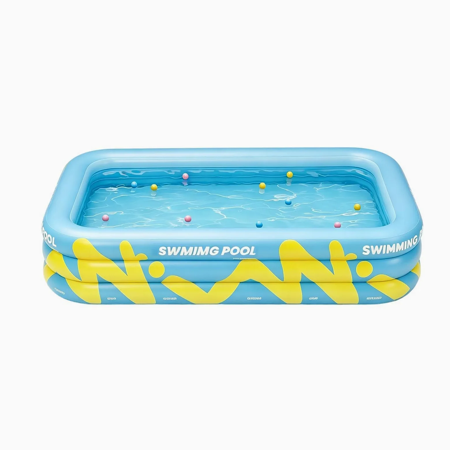 Piscina Hinchable Infantil Juguete Engrosado de 210 por 145 por 56 | Piscina Infantil Para Niños Para Patio, Exterior, Jardín, Patio Trasero, Césped, Parque, , Natación Y