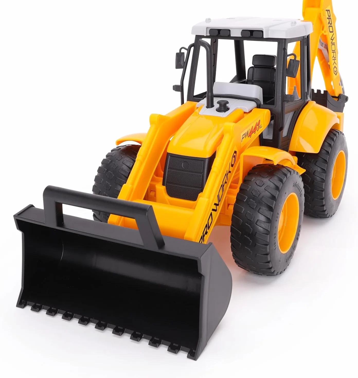 Toyland® 72cm (28") Juguete retroexcavadora Grande – Camión Excavadora de construcción con Cargador Frontal móvil y Brazo de Excavadora Trasero – niños Mayores de 3 años