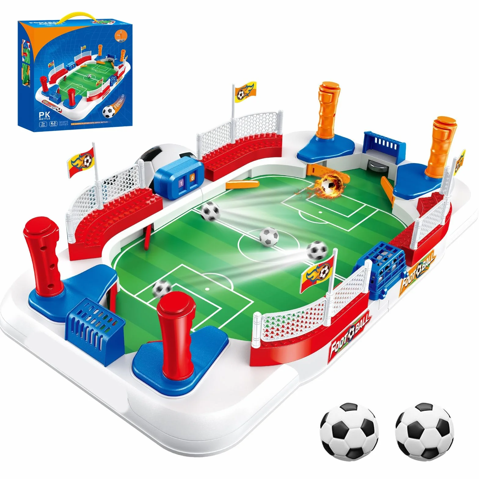 Futbolines para Niños, Futbolin Niños, Juego de Mesa Futbol, Regalos Futbol Niño, Mini Futbolin Interactivo para Dos Jugadores, para Cumpleaños, Juegos Familiares Entre Niño, Adultos