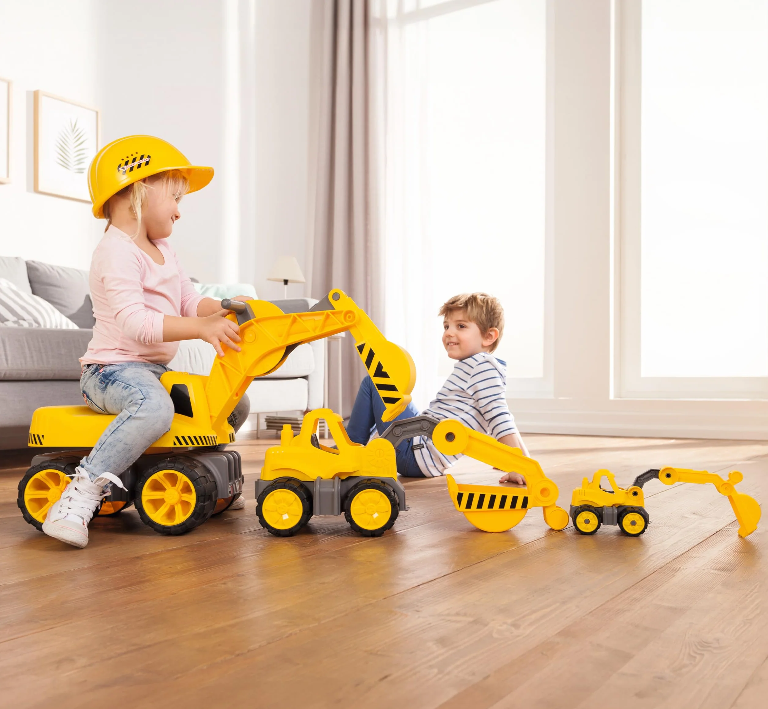 BIG - 800055811- Maxi Excavadora Power Worker- Amplio Asiento para el niño con Giro 360º- a Partir de 3 años