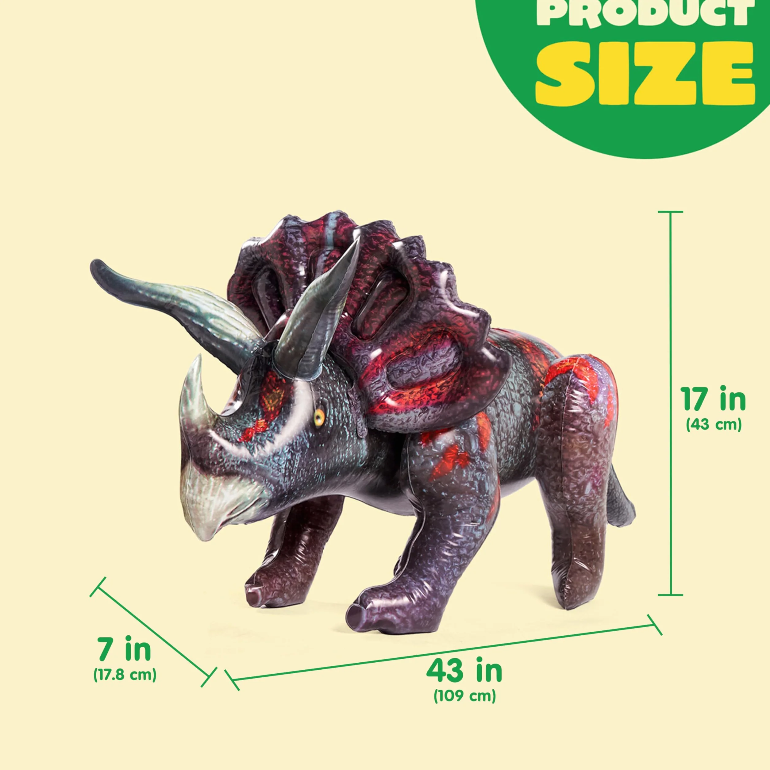 JOYIN Triceratops Inflable de Dinosaurio para Fiesta de Piscina