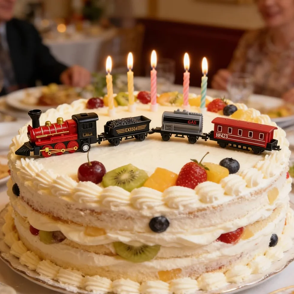 Mini Tren Tráfico - Mini modelo de vapor, Juego retro de vapor, Pequeño adorno de tren creativo, Suministros para Vapor Tema Cumpleaños