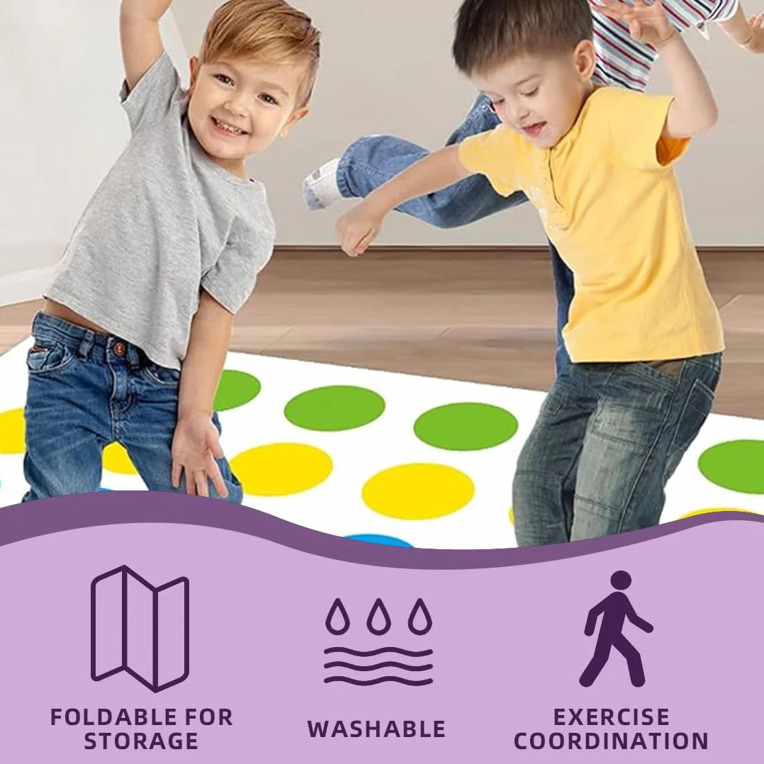 Divertido juego Twister, Twister italiano para niños a partir de 6 años, para 2 jugadores o más, diversión interactiva para toda la familia, Twister para niños