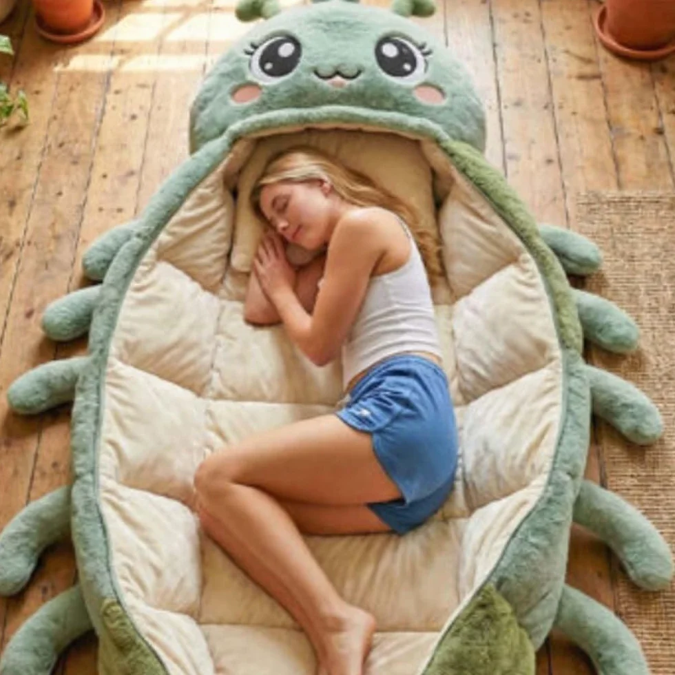 Tumbona convertible para interiores, saco de dormir de animales, acogedor capullo de oruga para adultos