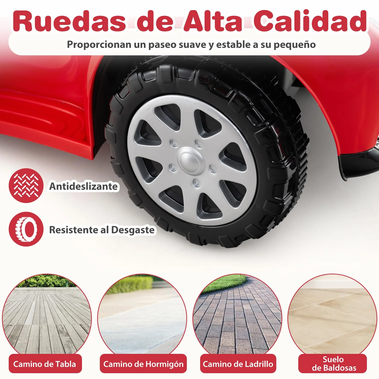 COSTWAY Coche Correpasillo 3 en 1 para Niños, Coche Empujable con Manillar, Bocina, Música, Luz y Cinturón de Seguridad, Juguete de Montar con Almacenaje y Manillar Parental (Rojo)