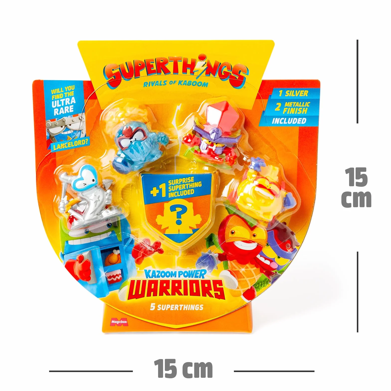 SUPERTHINGS KAZOOM Power Warriors Pack de 5 Figuras Sorpresa y Capitán Plateado