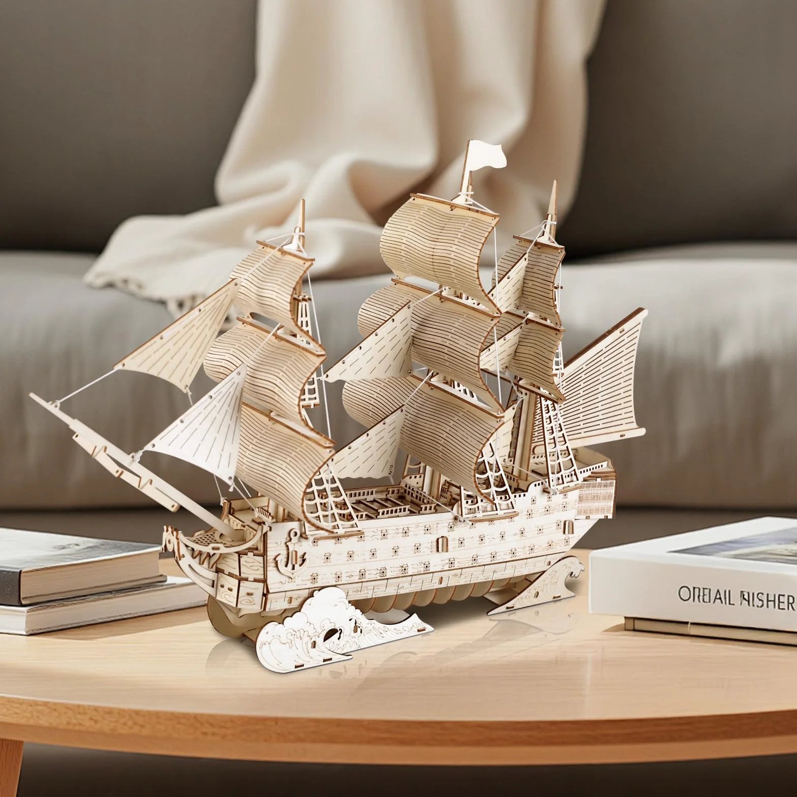 Comfoyar Puzzle 3D Velero, Maquetas Madera para Construir Adultos, DIY Construcciones Madera de Barcos para Montar, Decoracion Hogar y Cumpleaños Navidad DÍa del Padre Regalos para Hombre Mujeres