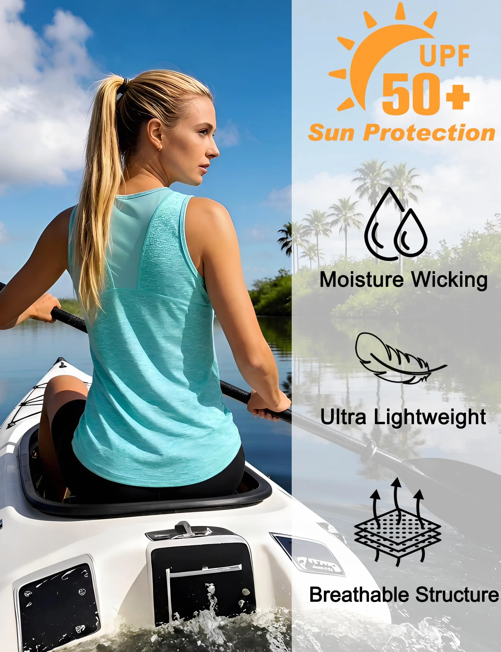 Camiseta Deportiva Mujer sin Mangas Tirantes Espalda Malla Fitness Top Yoga Gimnasio