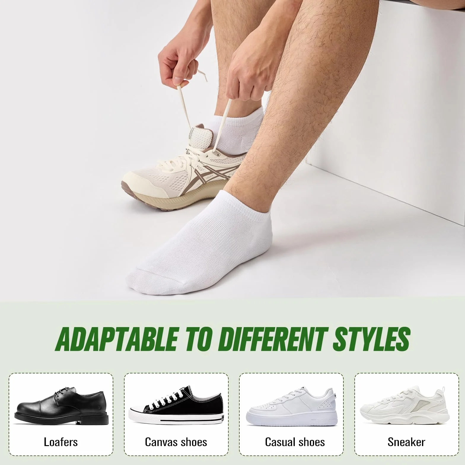 Calcetines Invisibles de Bambú 6 Pares, Unisex Transpirables con Silicona Antideslizante, Talla 35-50