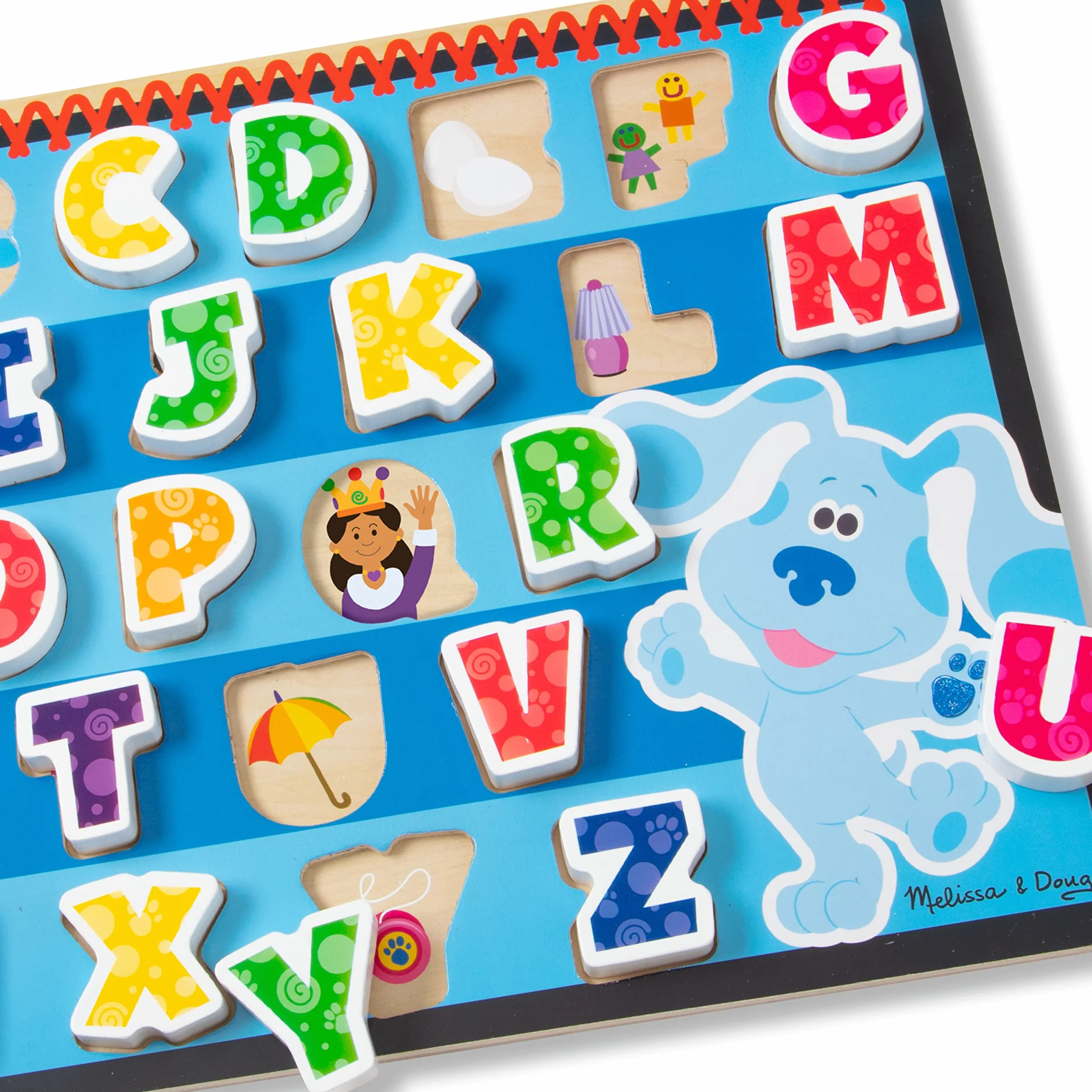 Melissa & Doug Blue's Clues & You! Rompecabezas de Piezas Gruesas de Madera Alfabeto 26 Piezas