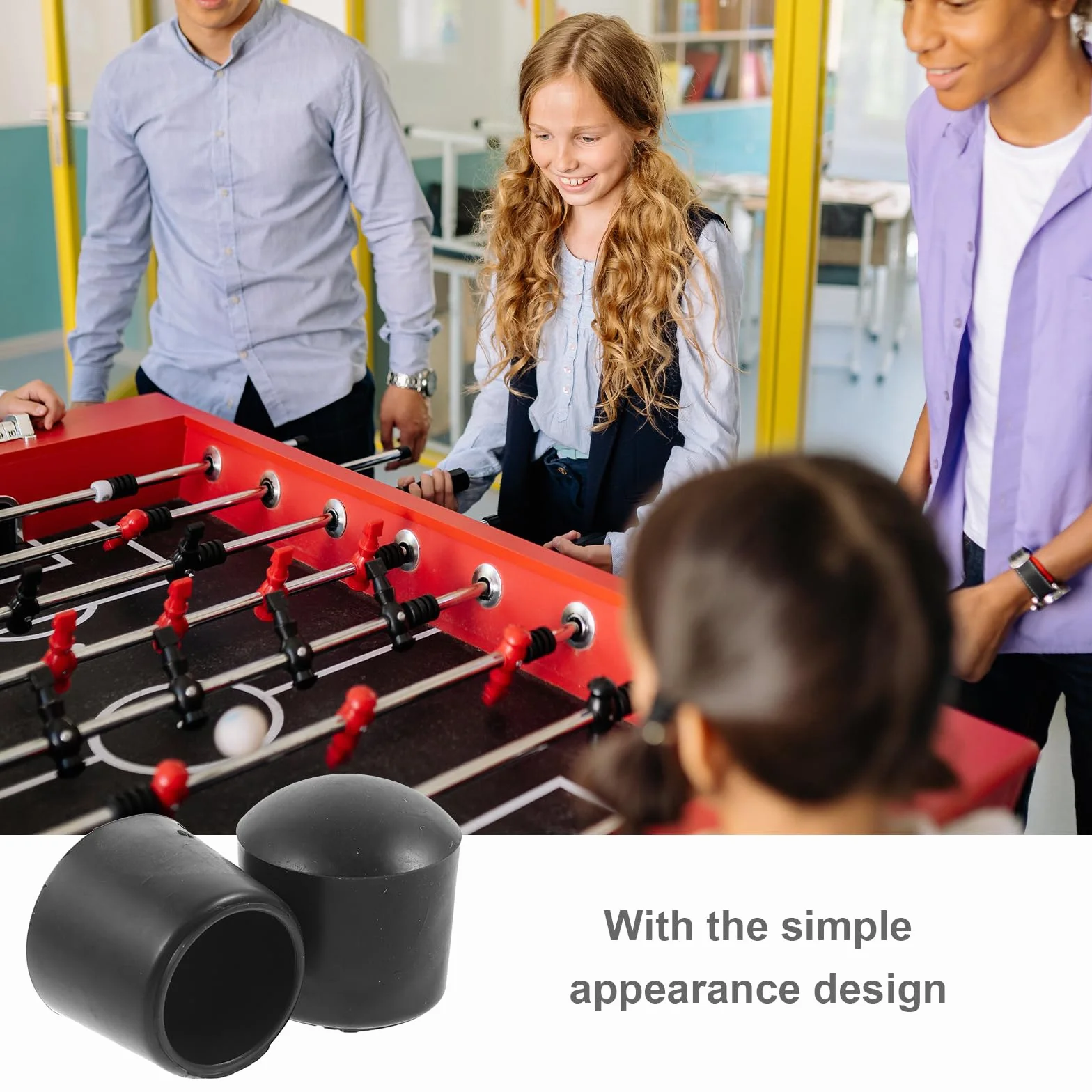 8 tapas de futbolín para futbolín, tapas de barra de futbolín, accesorios para cubiertas para barras de futbolín, tapas finales para tapones de futbolín, reemplazar PVC