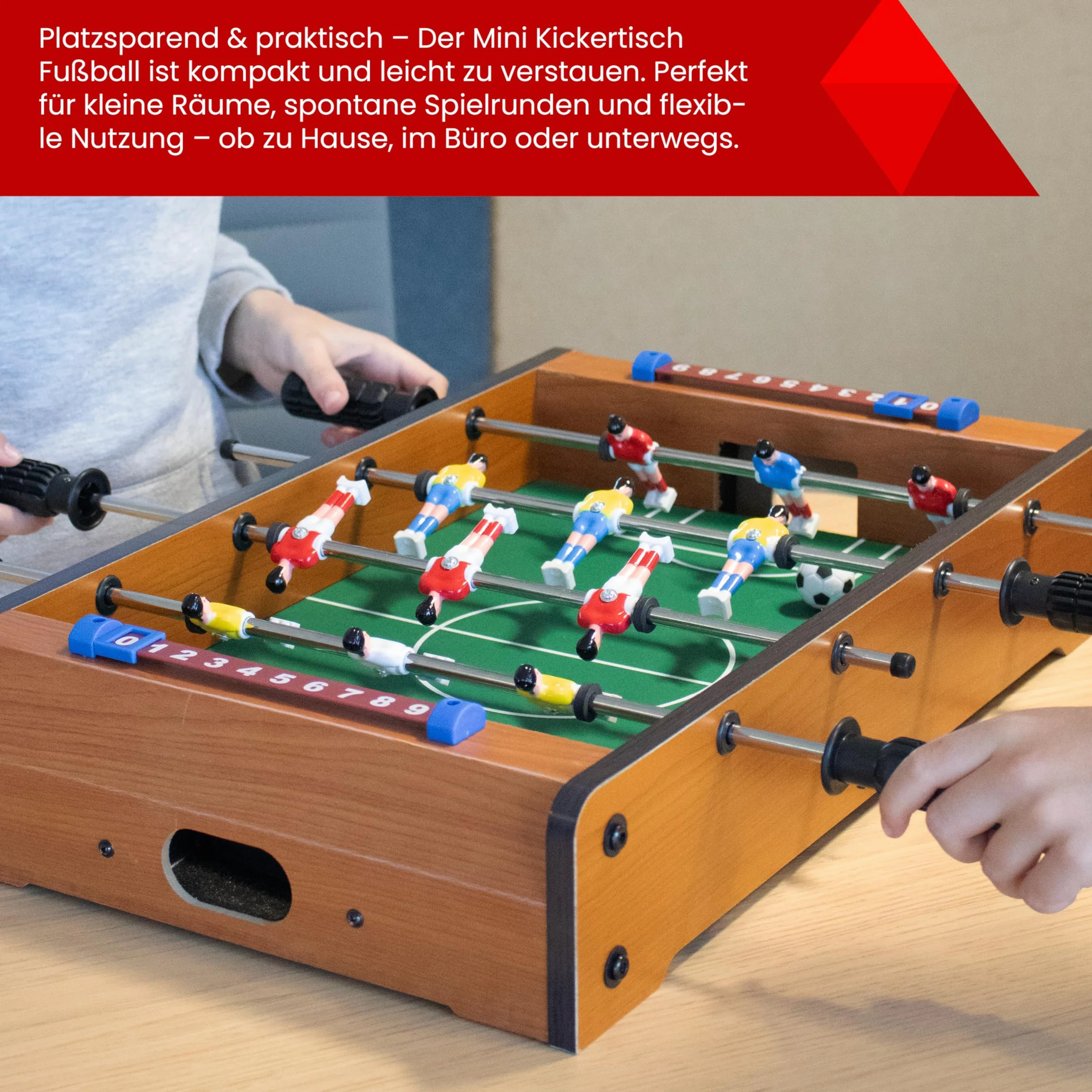 Kyto Futbolín infantil de mesa, futbolín infantil, juego de fiesta para niños y adultos, futbolín de 70 x 35 cm o 51 x 31 cm (51 x 31 cm)