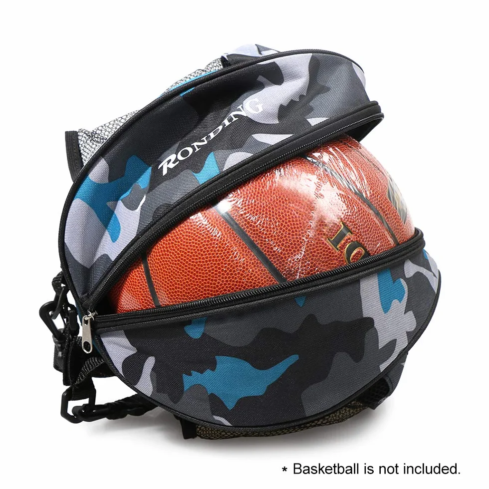 Bolsa de Baloncesto Portátil, Bolsa de Hombro Redonda para Pelotas de Fútbol y Voleibol