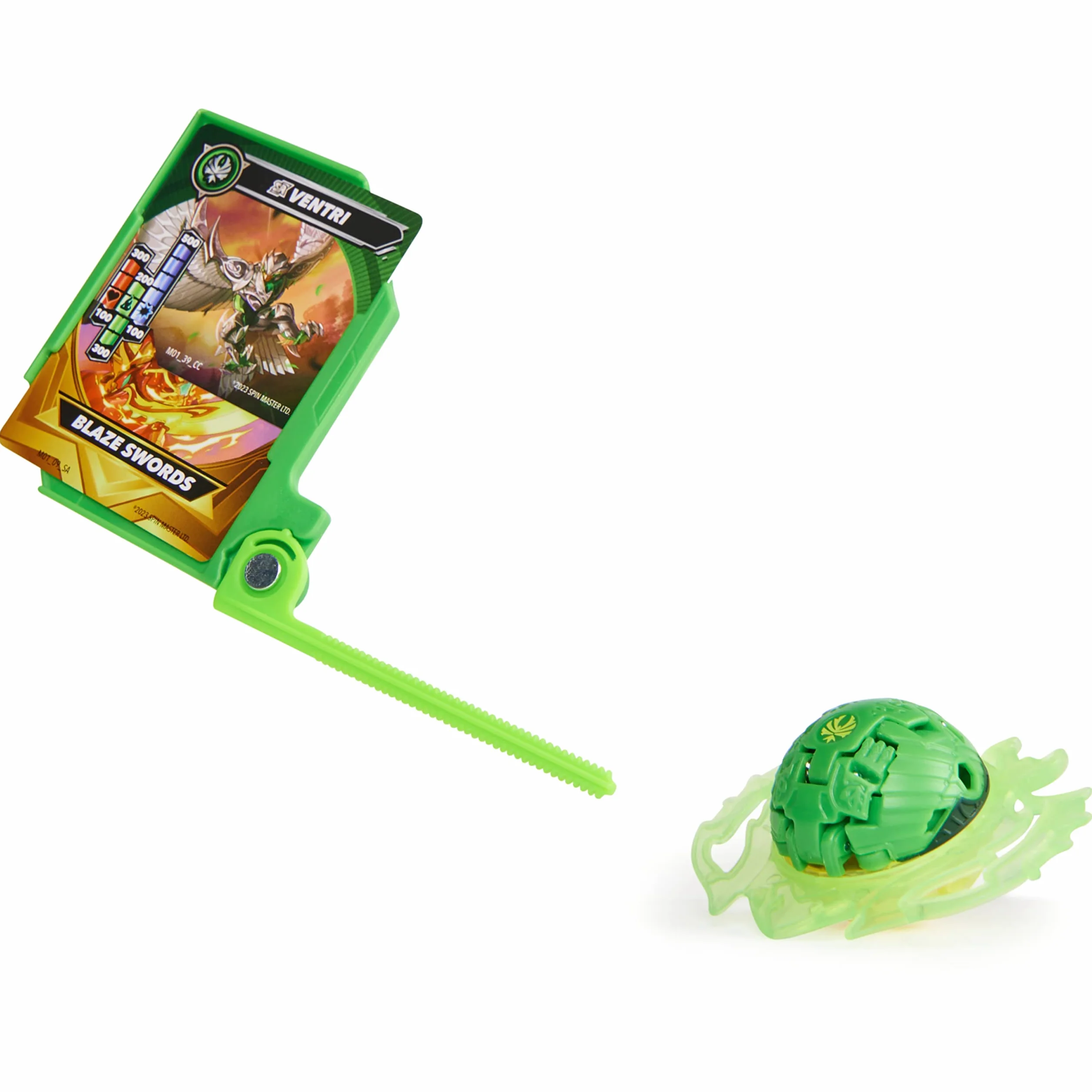 Bakugan Paquete de 3 Unidades Iniciación Ventri Octogan Trox Figuras Acción Giratorias Personalizables Tarjetas