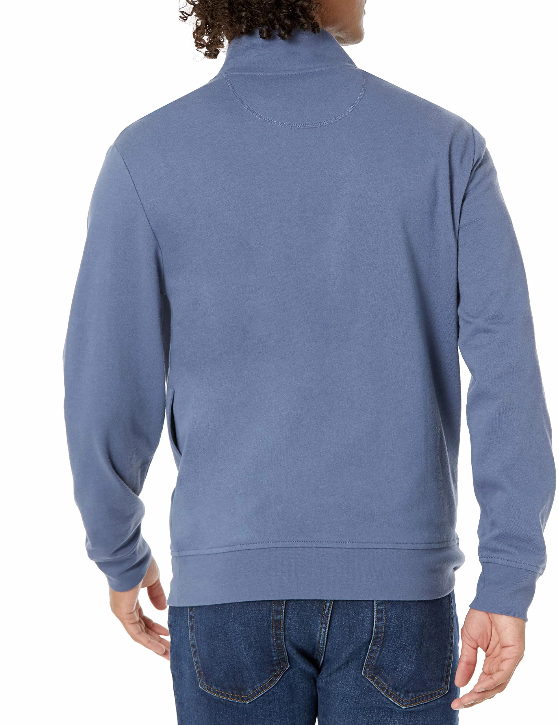 Amazon Essentials Sudadera Ligera de Felpa Cremallera Completa Cuello Perkins Hombre