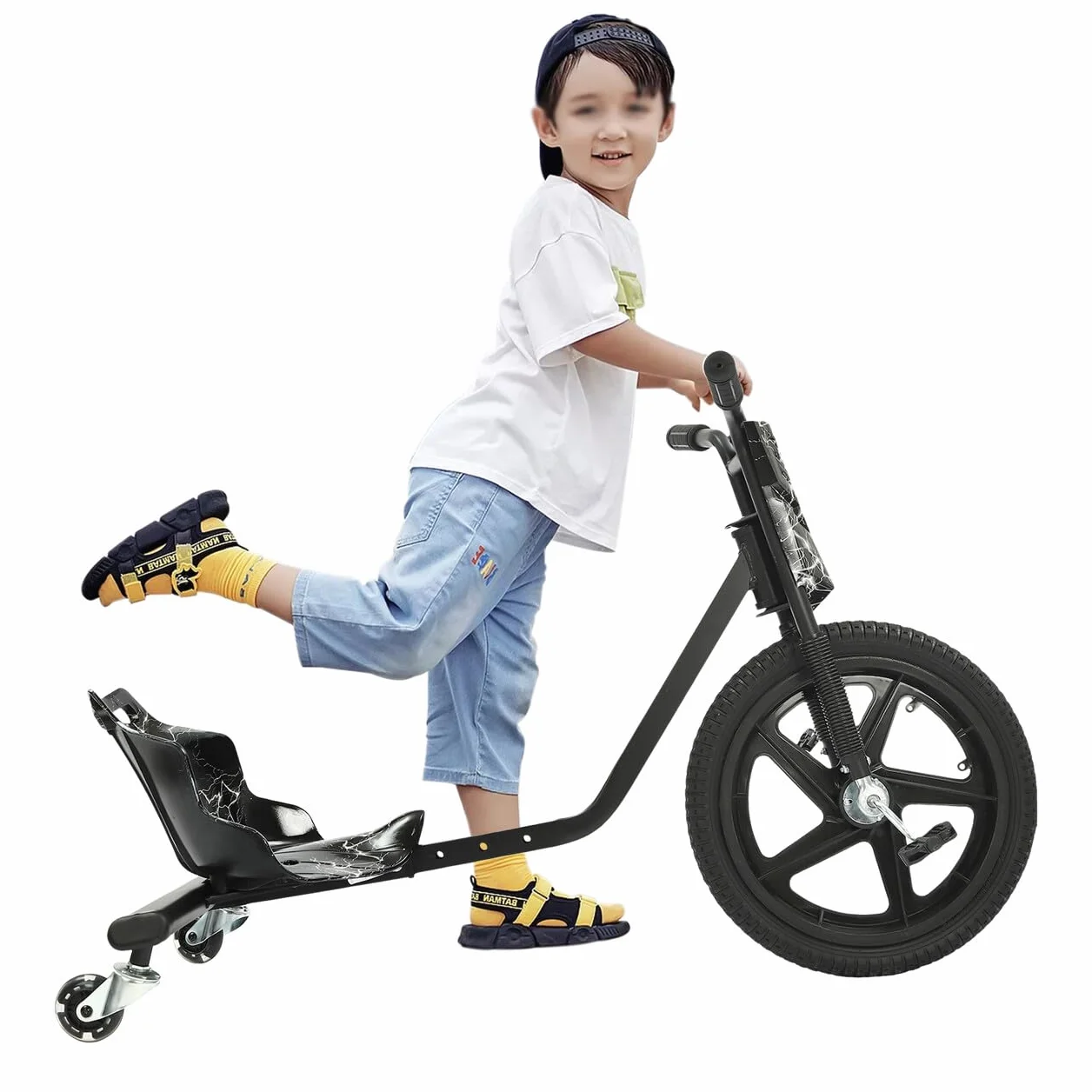 Drift Scooter Drifter Triciclo Triciclo Trike Trike para niños Bicicleta de niños Pedal Scooter de deriva Triciclos Rueda Trasera con Luz Triciclos Juguetes Rodantes Gokart 3 Ruedas Bicicleta 360