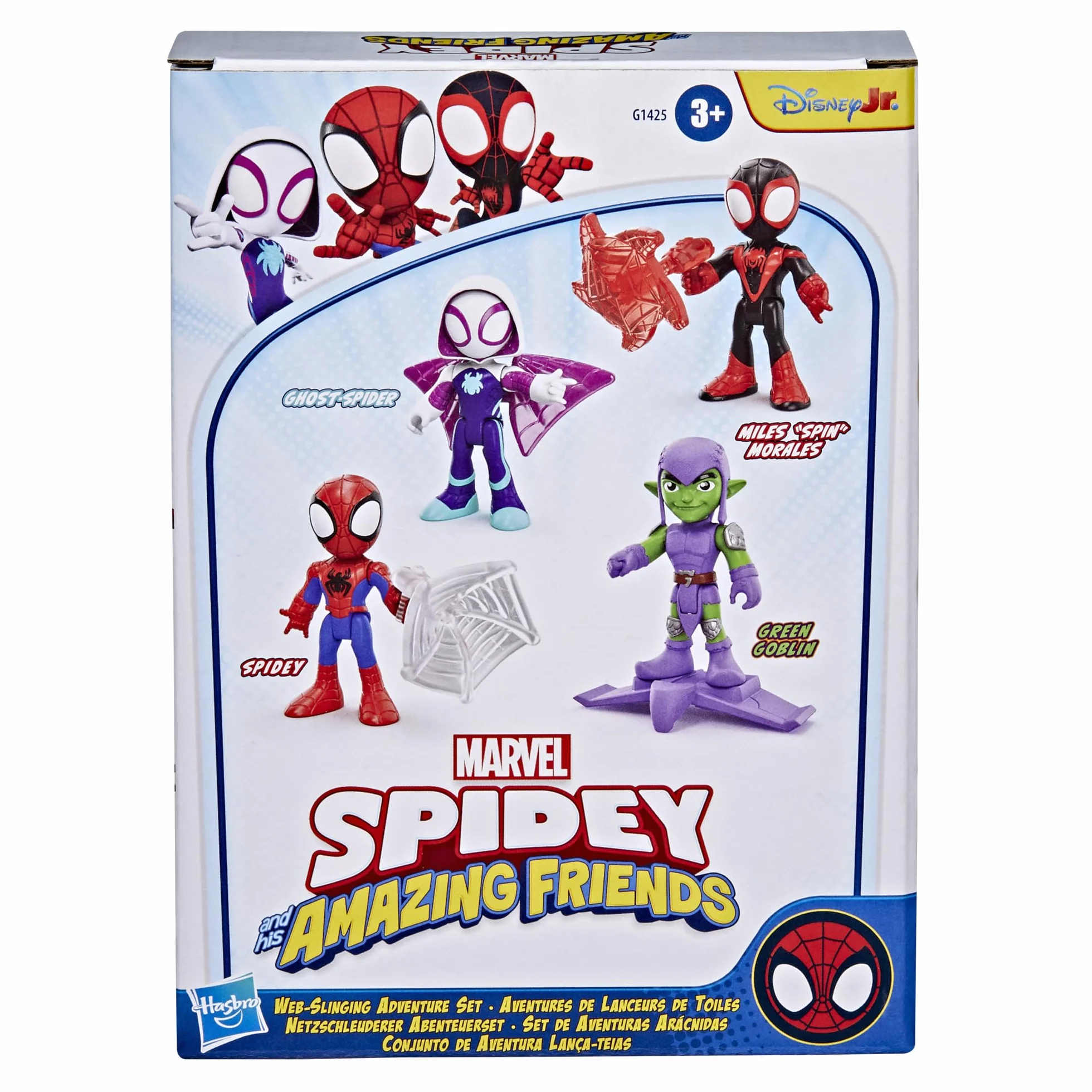 Marvel Spidey and His Amazing Friends Set de Aventuras arácnidas Figuras de acción Spider-Man