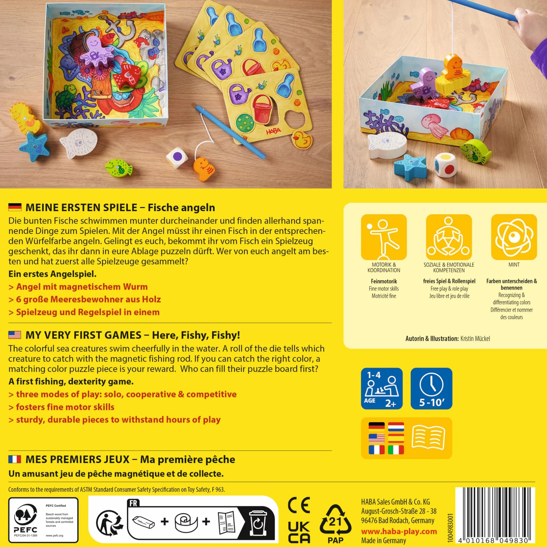 Haba 4983 Fische angeln - Juego educativo de destreza (en alemán) , color/modelo surtido