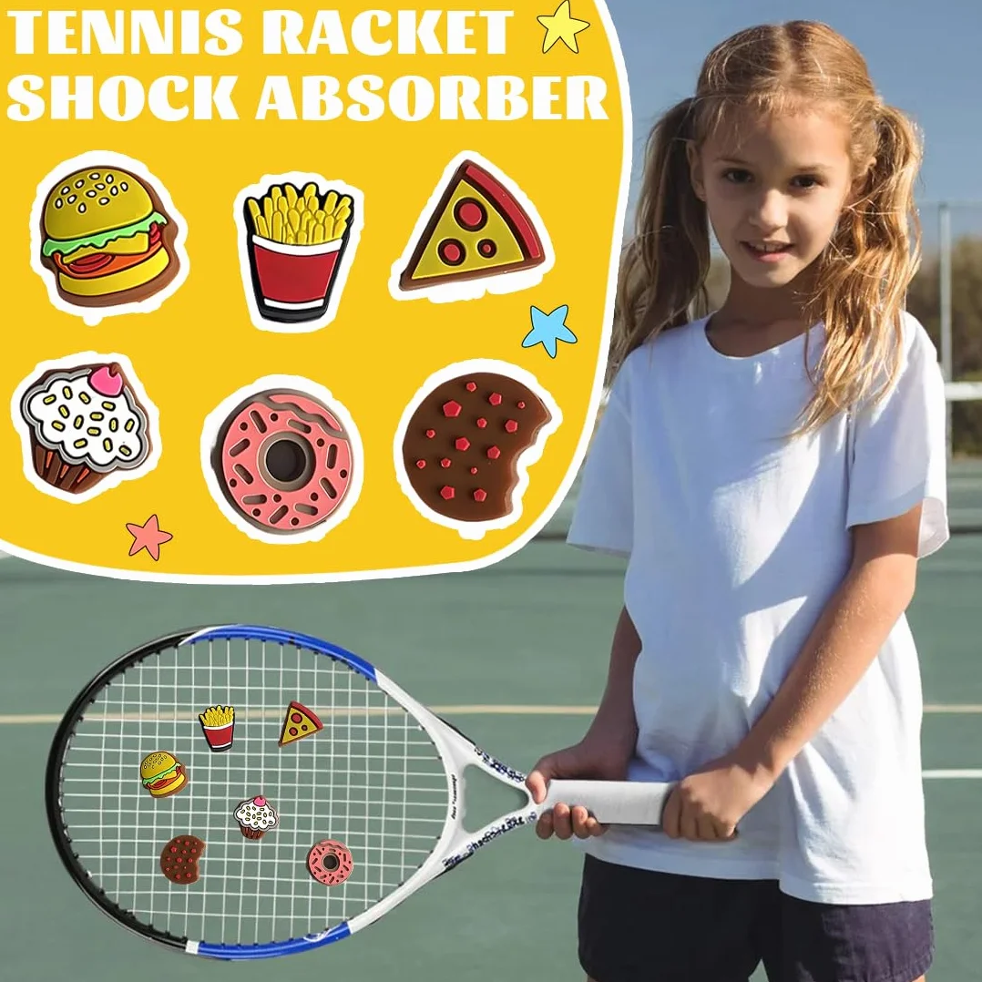 Amortiguadores de Tenis Antivibradores Silicona 6 Piezas Hamburguesa Pastel Papas Fritas
