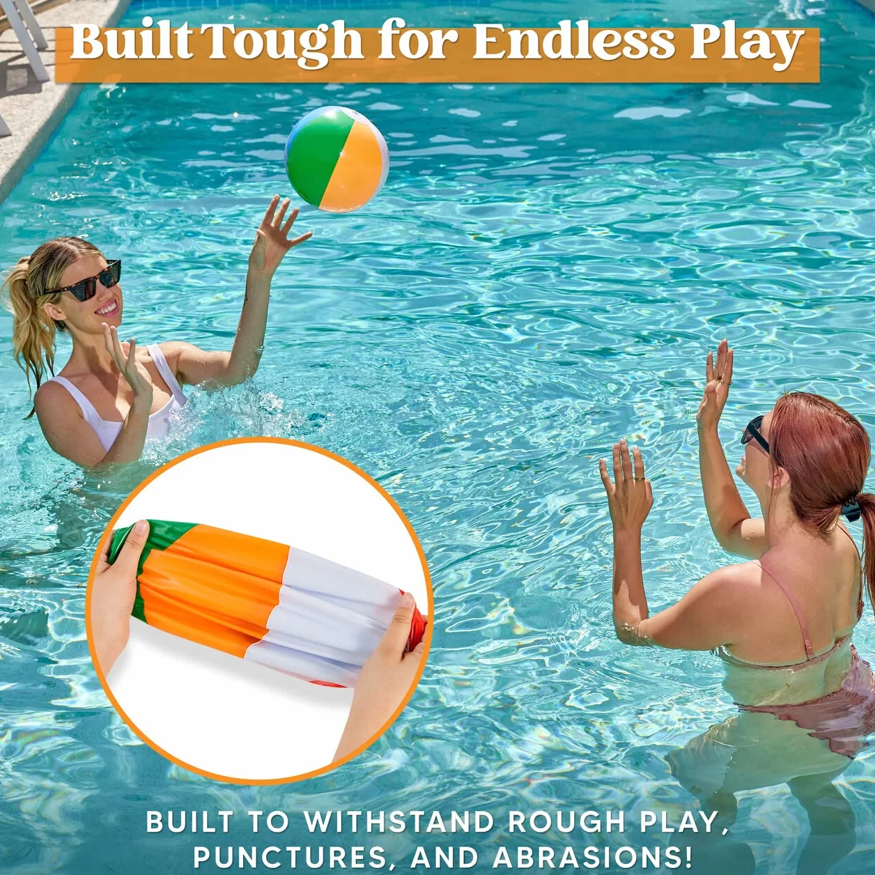 JOYIN 20cm Pelota de Playa ;Pelota Hinchable Juguetes inflables Pelota de Playa en Colores de Verano