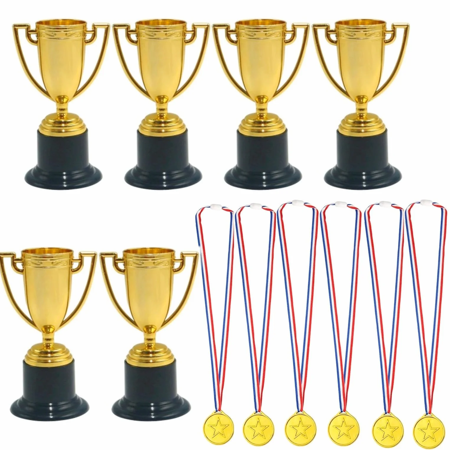JZK Trophy Cups Copas de Trofeo, Dorado, Talla única