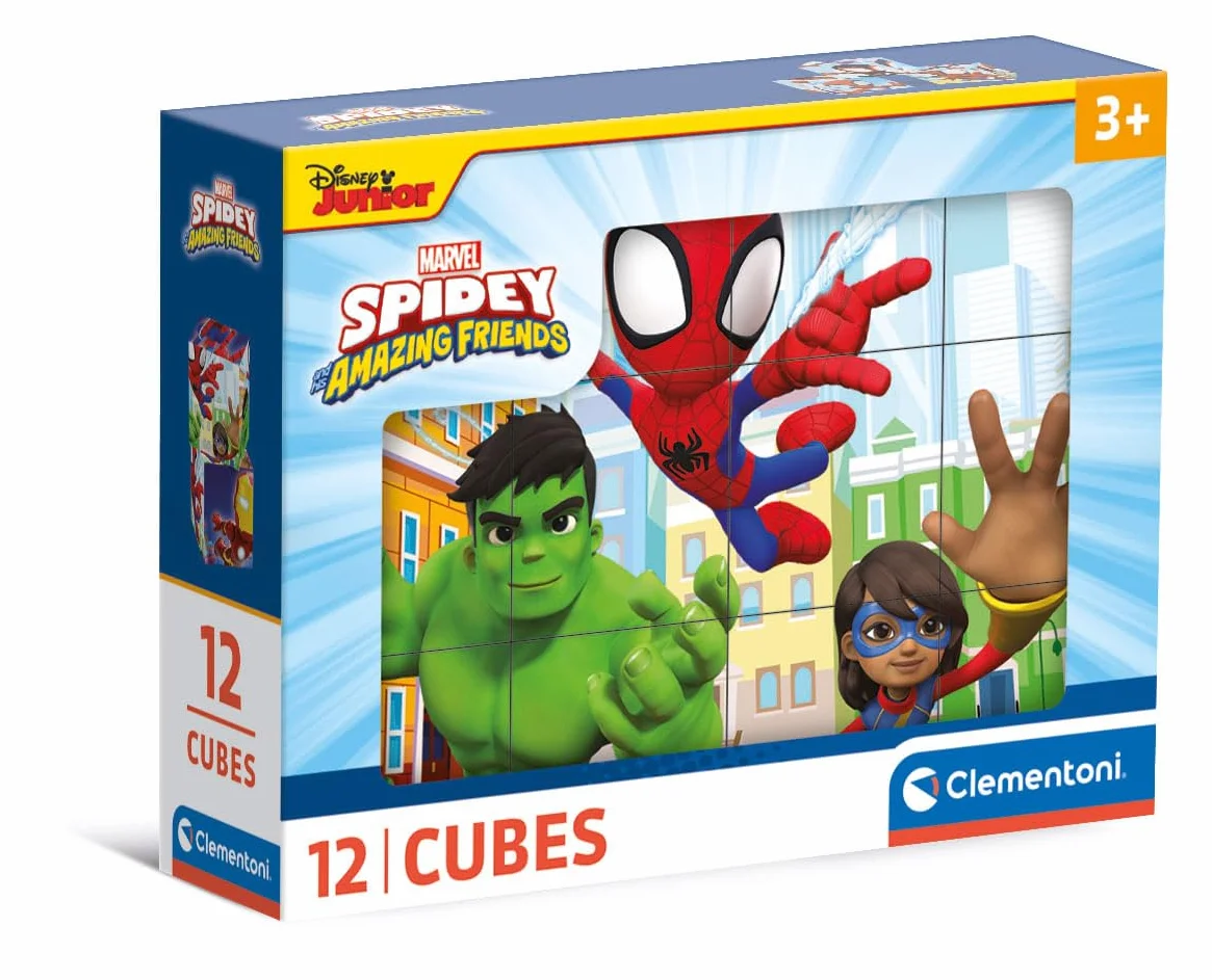 Clementoni Puzzle Marvel Spidey and His Amazing Friends 12 Cubos 6 Imágenes 12 Piezas 41198