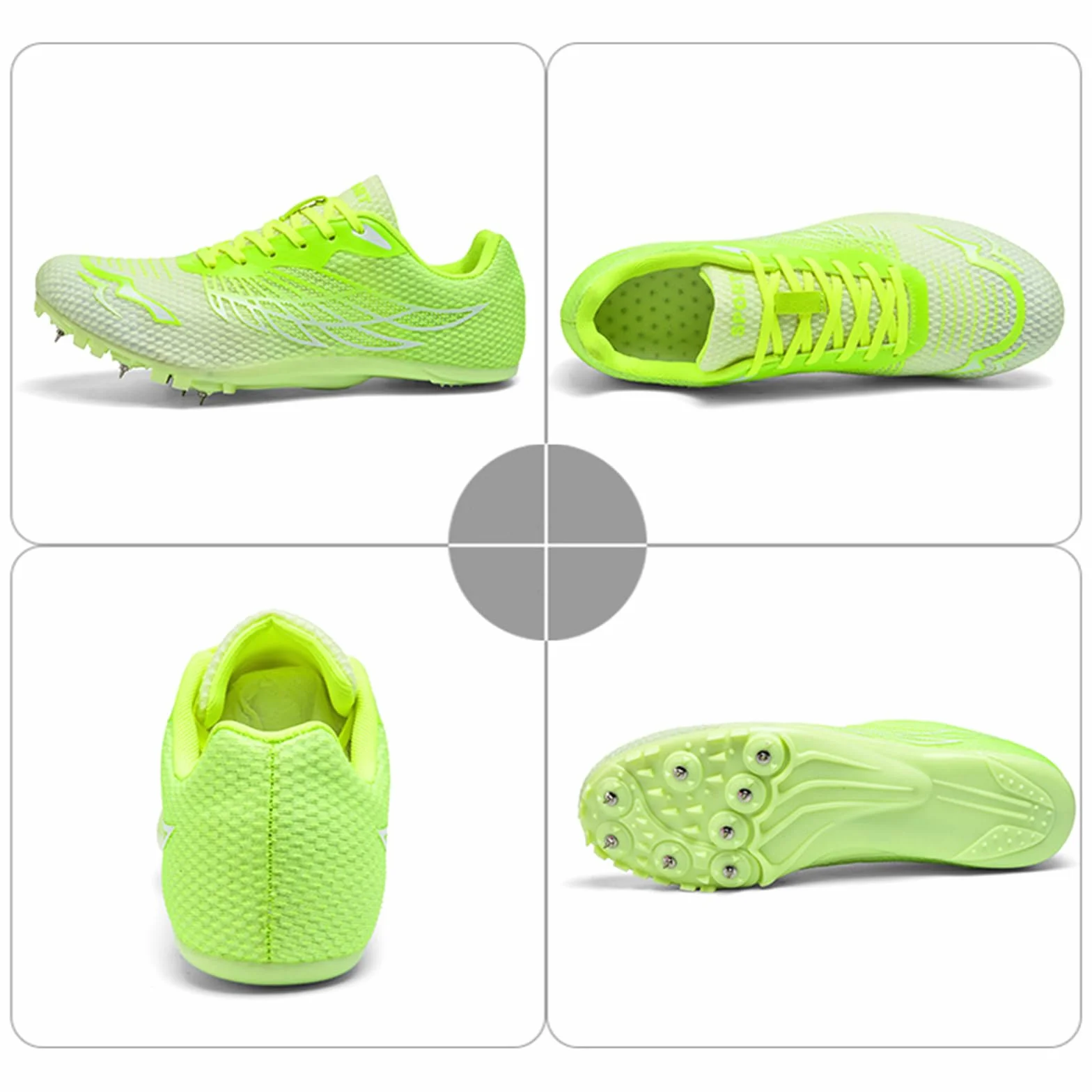 Zapatillas con Clavos Atletismo Salto Velocidad para Hombres Mujeres Niños