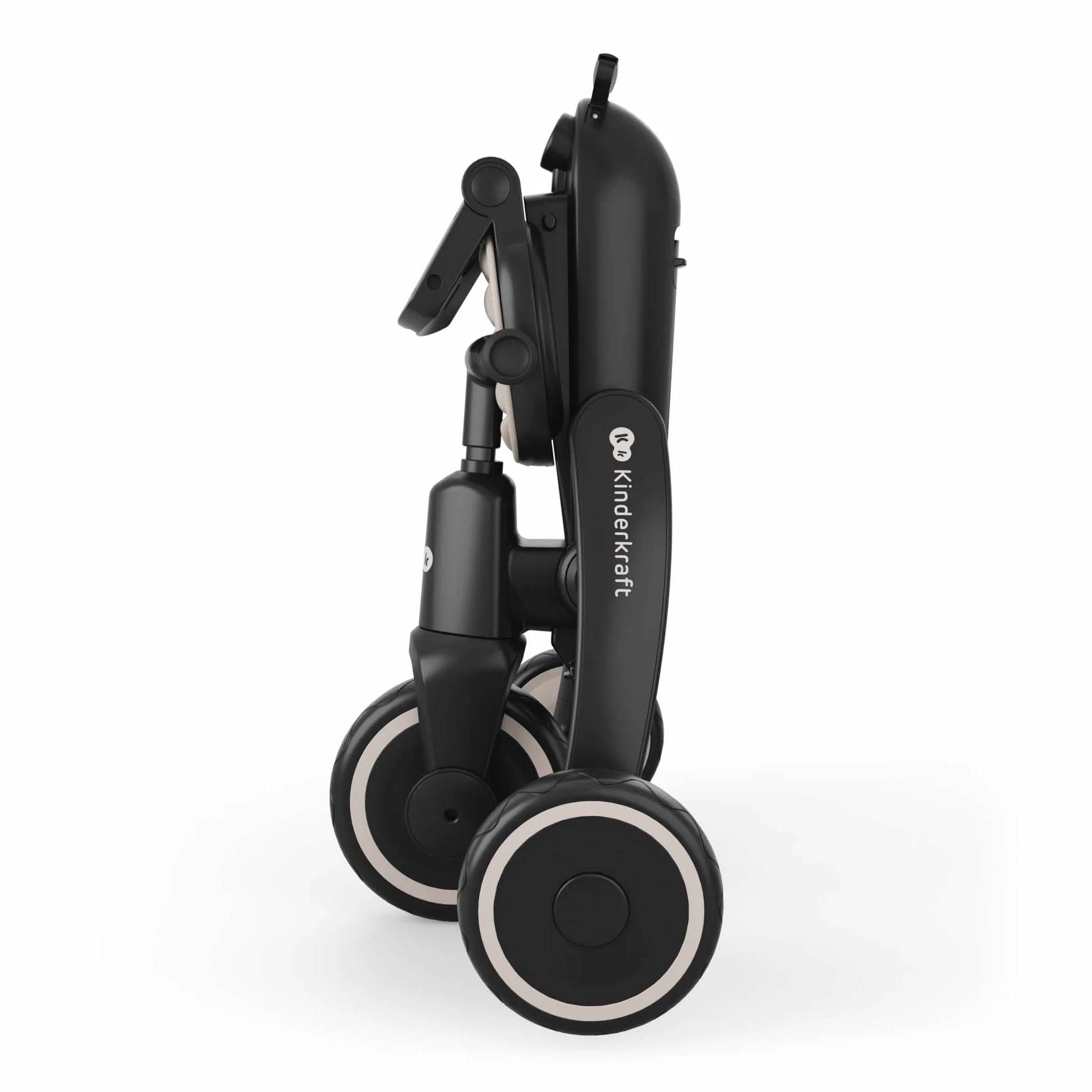 Kinderkraft Jazz 3 Triciclo, Asiento Giratorio 360°, posición semirreclinada, Plegable, Capota UPF 50+, Manillar para Padres, función de Bicicleta de Equilibrio, Beige