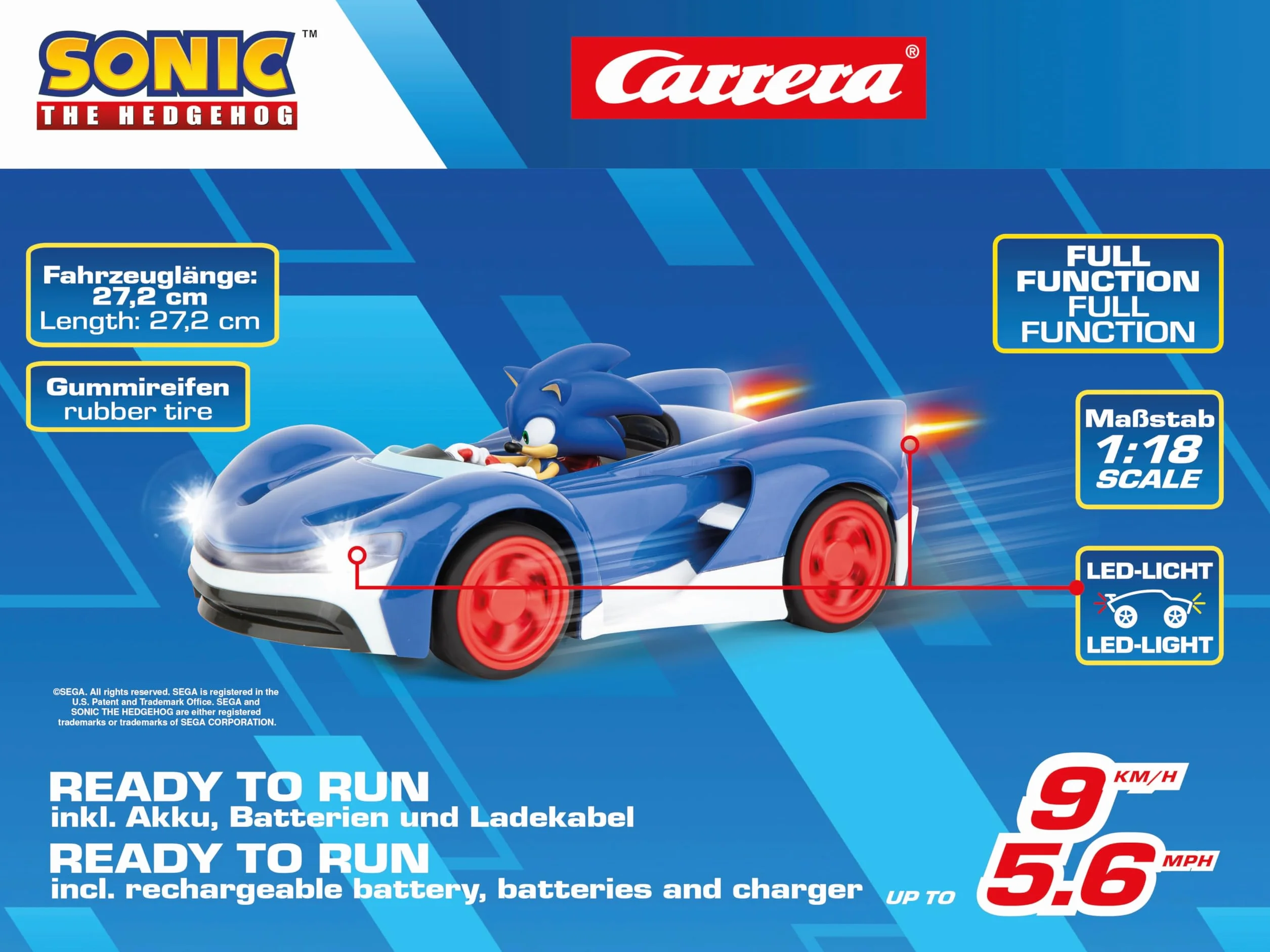 Carrera - 370201061-2,4GHz Team Sonic Racing - Sonic