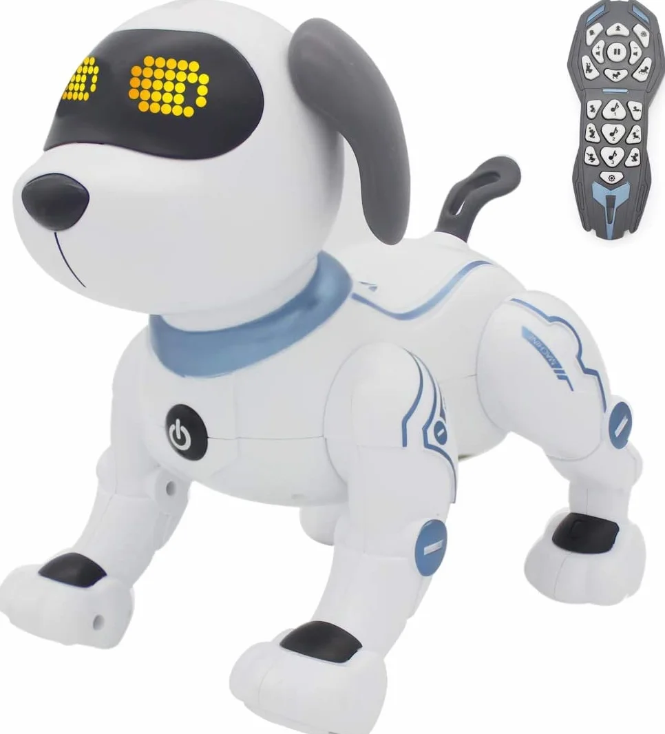 fisca Robot perro teledirigido para niños RC-Stunthund-robot juguete con canto, baile, habla, juguete inteligente programable interactivo para niños de 3 a 12 años