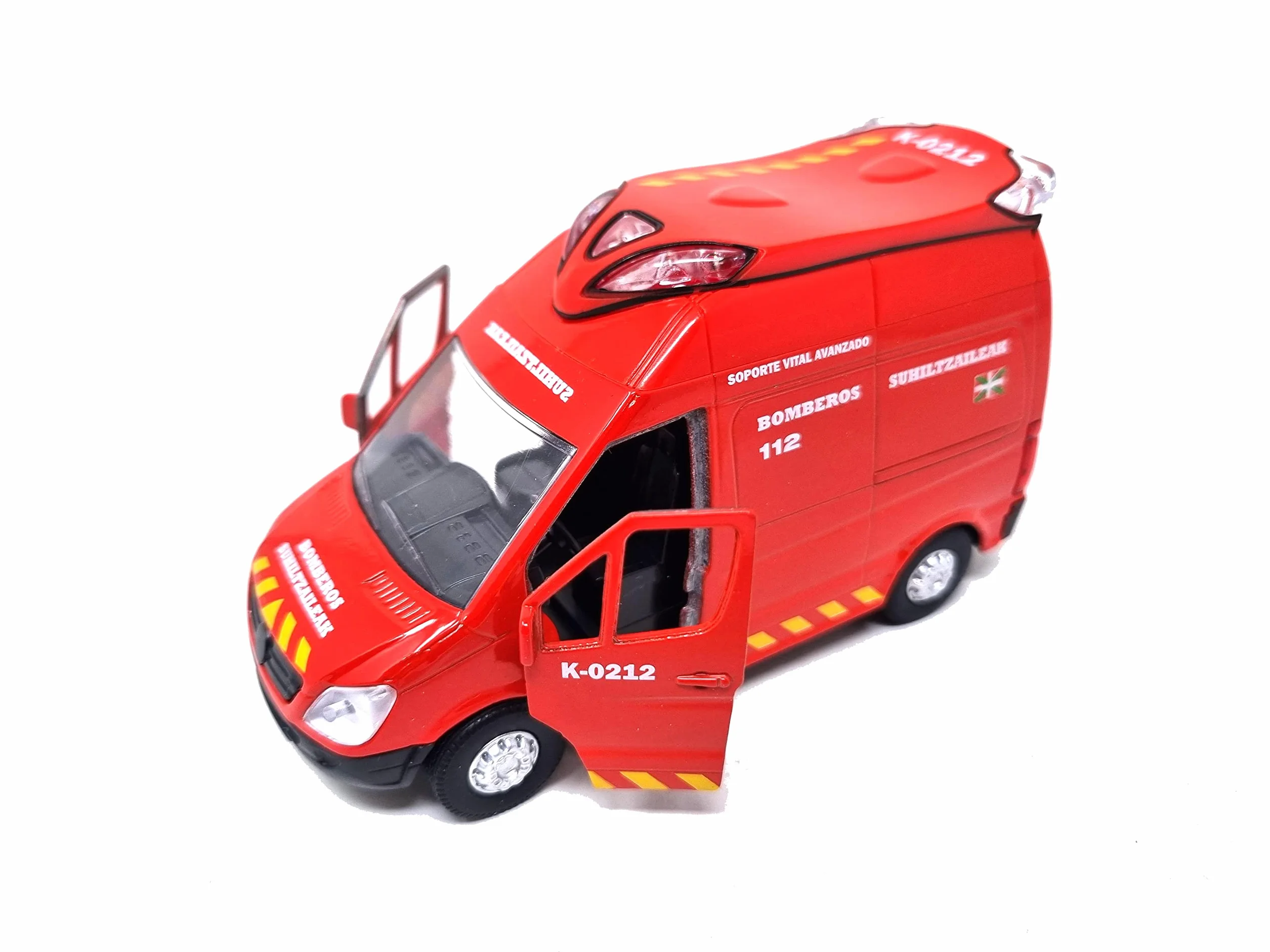 PLAYJOCS GT-8106 VEHÍCULO AMBULACIA SUHILTZAILEAK. Vehículo metálico, Juguete Ideal para niños y coleccionistas.