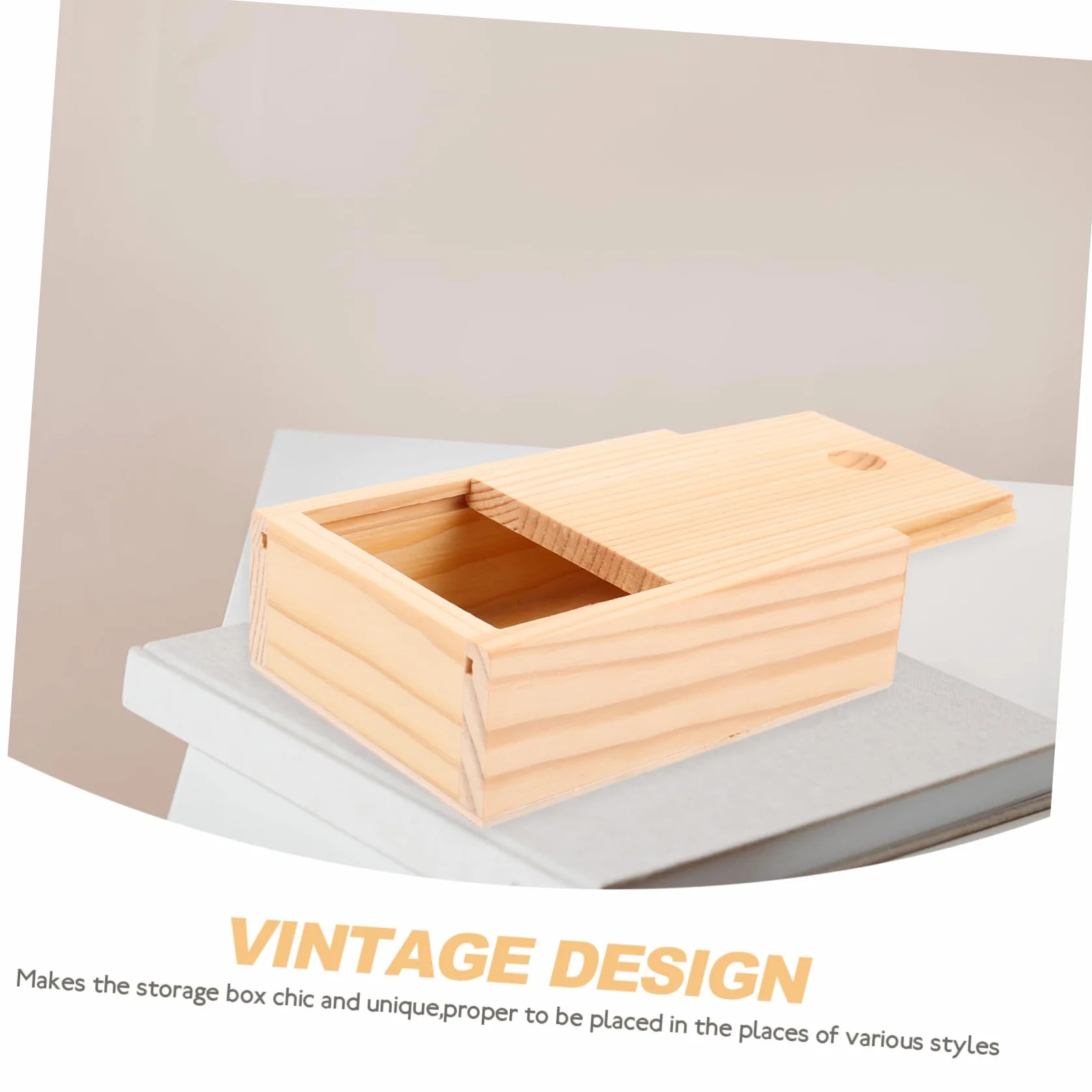 Toyvian cajas de naipes de madera organizador de naipes cajas de poker con tapa titular vacío póker caja madera caja de rectangulares contenedor de dulces