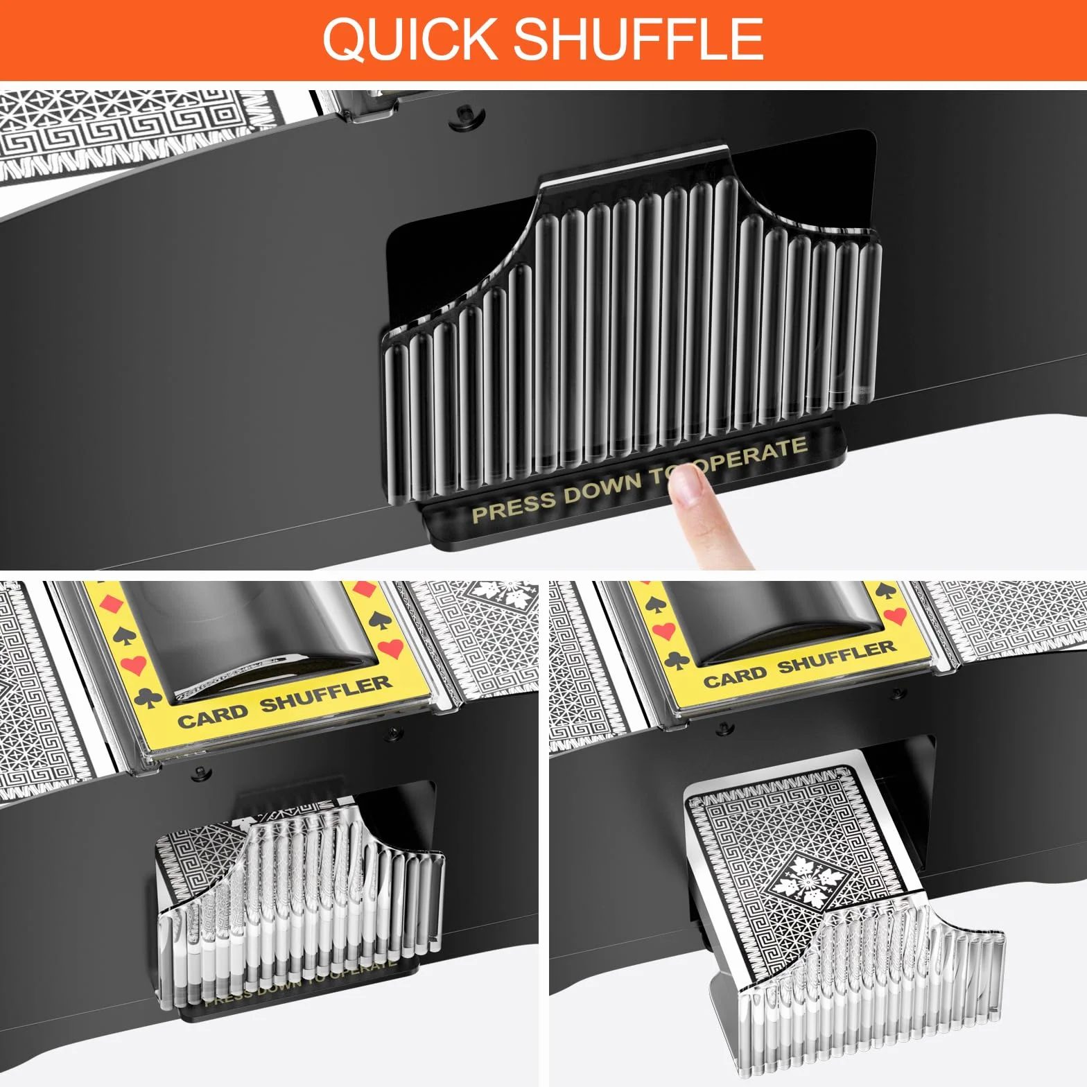 Gvolatee Barajador de Cartas Automático, Repartidor de Cartas Giratorio, Mezclador de Cartas de Póker, Card Shuffler, Máquina Barajadora de Cartas, Máquina Mezcladora de Tarjetas, para UNO, Blackjack