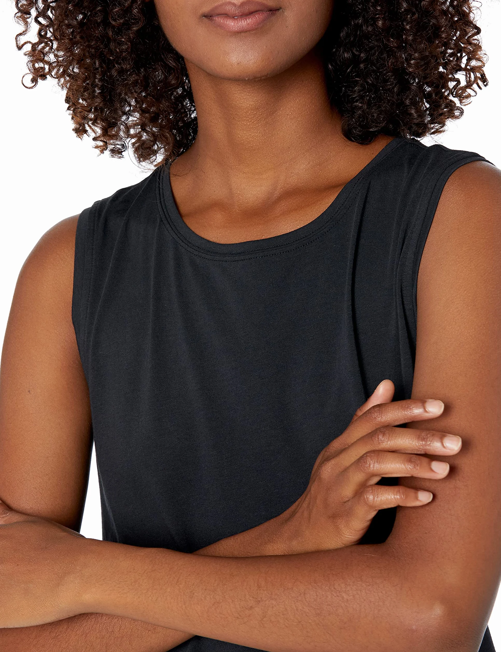 Amazon Essentials Mujer Camiseta de Yoga sin Mangas Corte Holgado Algodón Suave Tallas Grandes