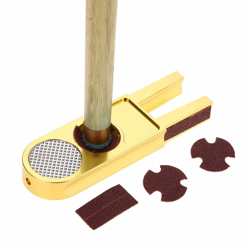 Tbest 3 en 1 Multifuncional Taco de Punta Piscina Forma de U Herramienta de Reparacion Accesorio para Billar Snooker