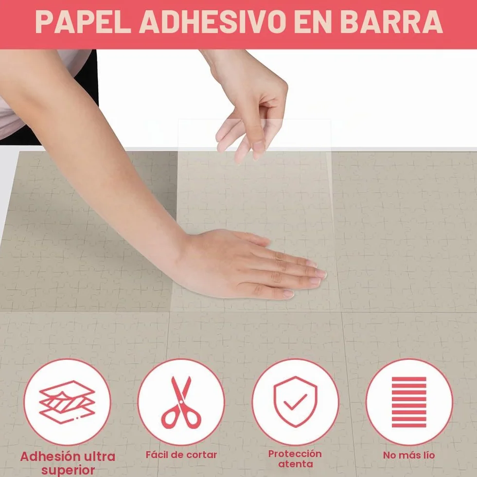 Ainiv 32PCS Hojas de Pegamento para Puzzles, Despegable Cola Transparente Papel Adhesivo, Lámina Adhesivas para Rompecabezas para Preservar 4000PCS, Lámina Accesorios Puzzle para Asegurar y Proteger