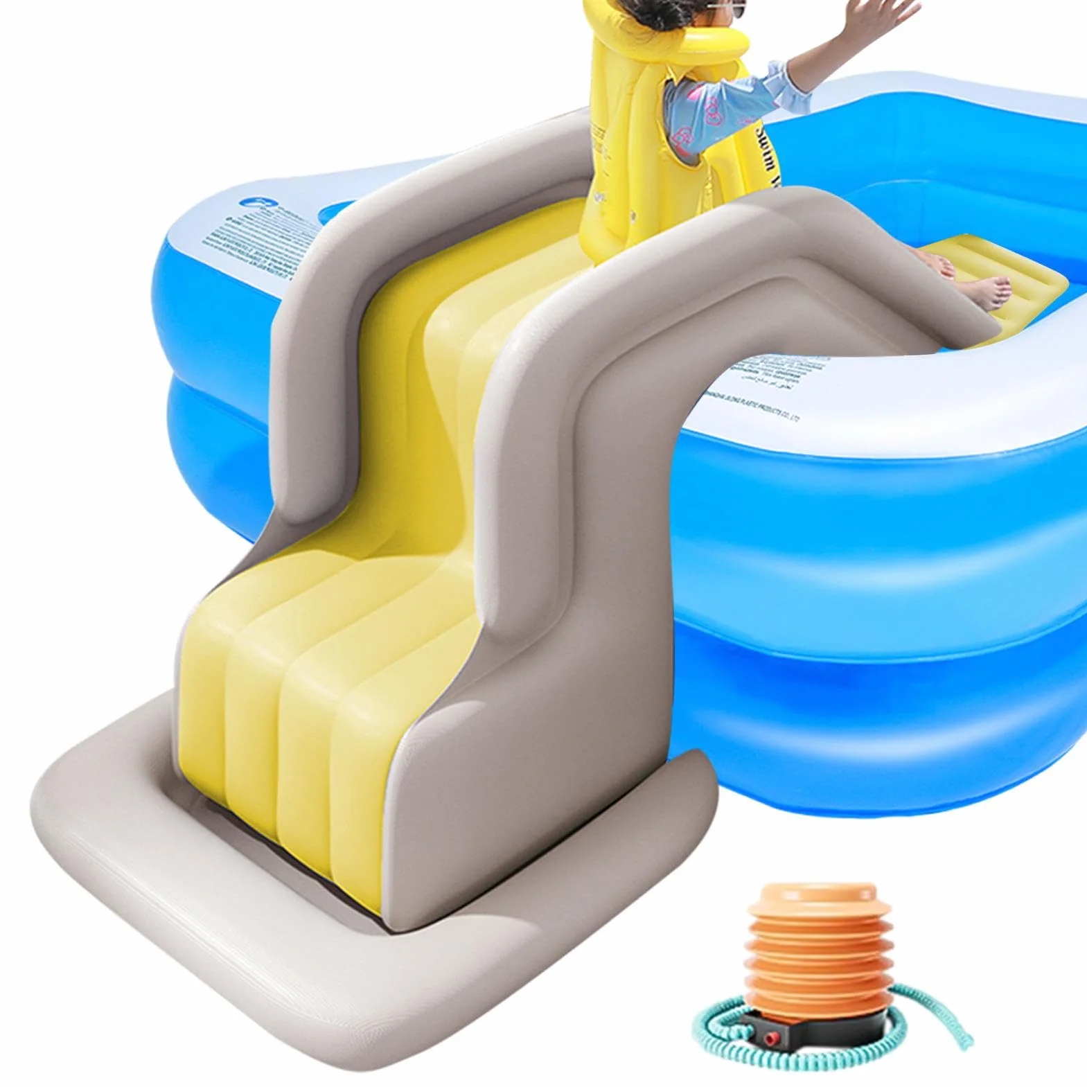 Tobogán Hinchable para Piscina Infantil - Toboganes Resistentes al Vuelco para Diversión en Parques Acuáticos de Exterior | Juegos Inflables para Uso en Suelo, Centro de Actividades Acuáticas,