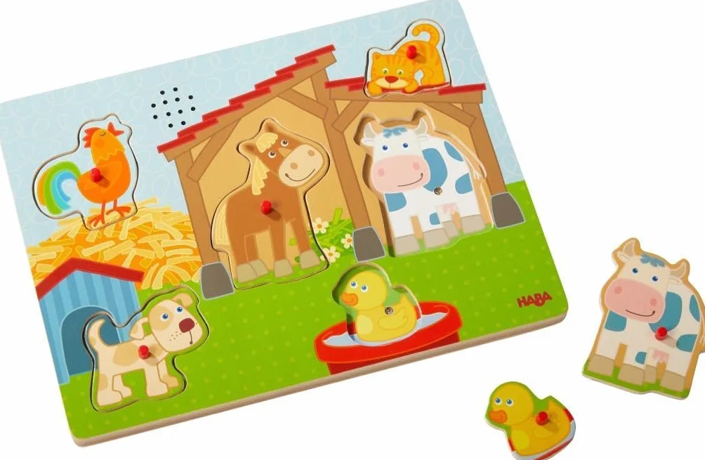 HABA Puzzle de Agarrar con Sonido En la Granja 303179 Más 2 años