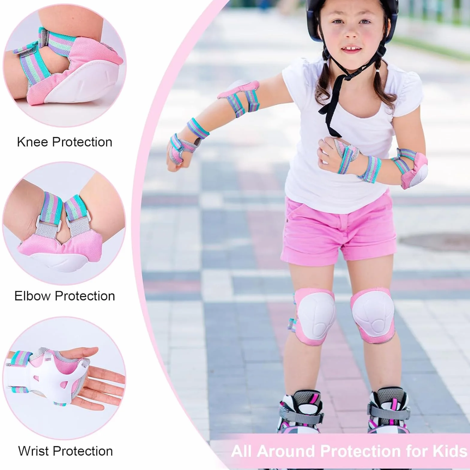 Protecciones Skate Niño Rodilleras y Coderas Unicorn Castle Patines