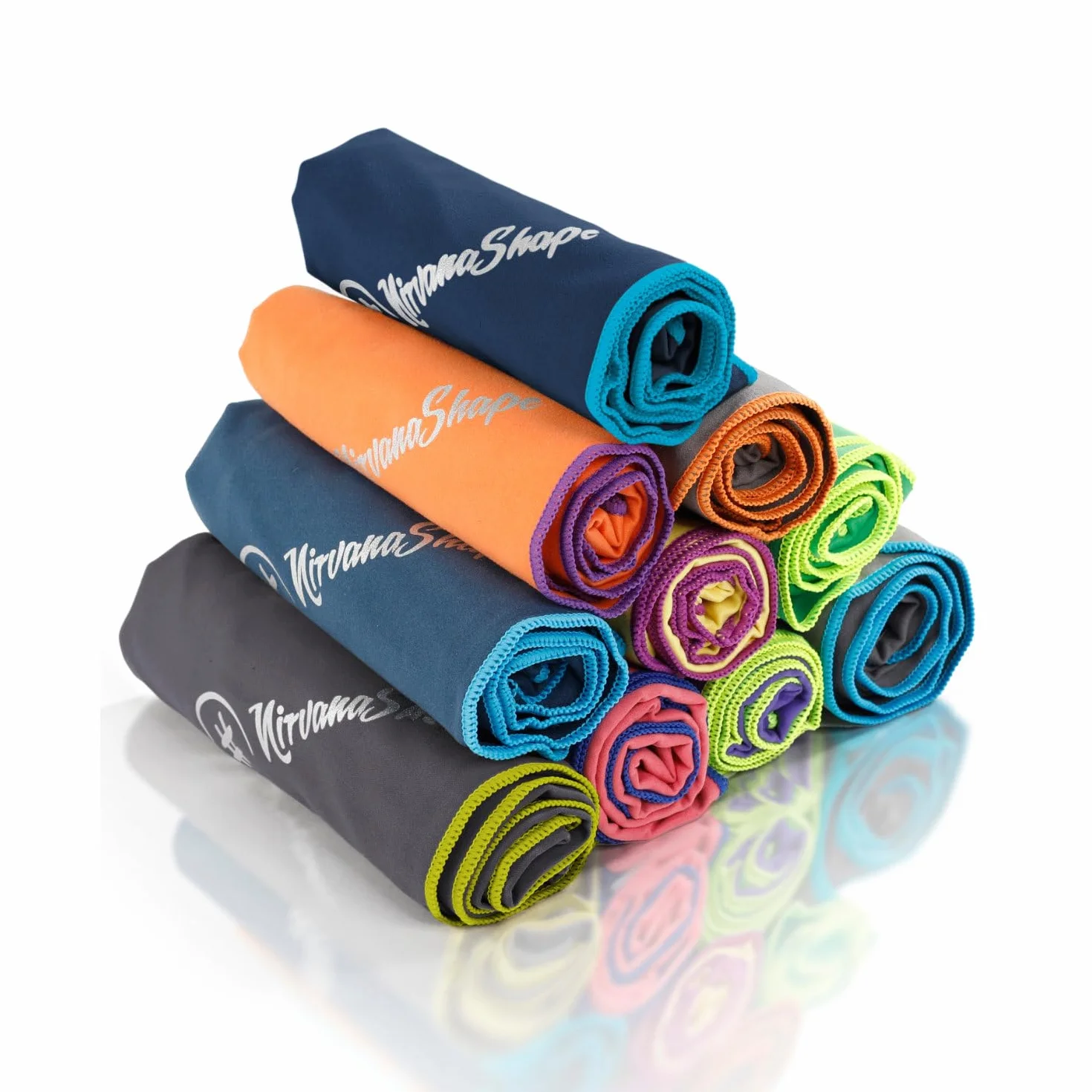 NirvanaShape Toalla de Microfibra 14 Colores 8 Dimensiones Ligera Absorbente Secado Rápido Viaje Baño Playa Camping Yoga Sauna