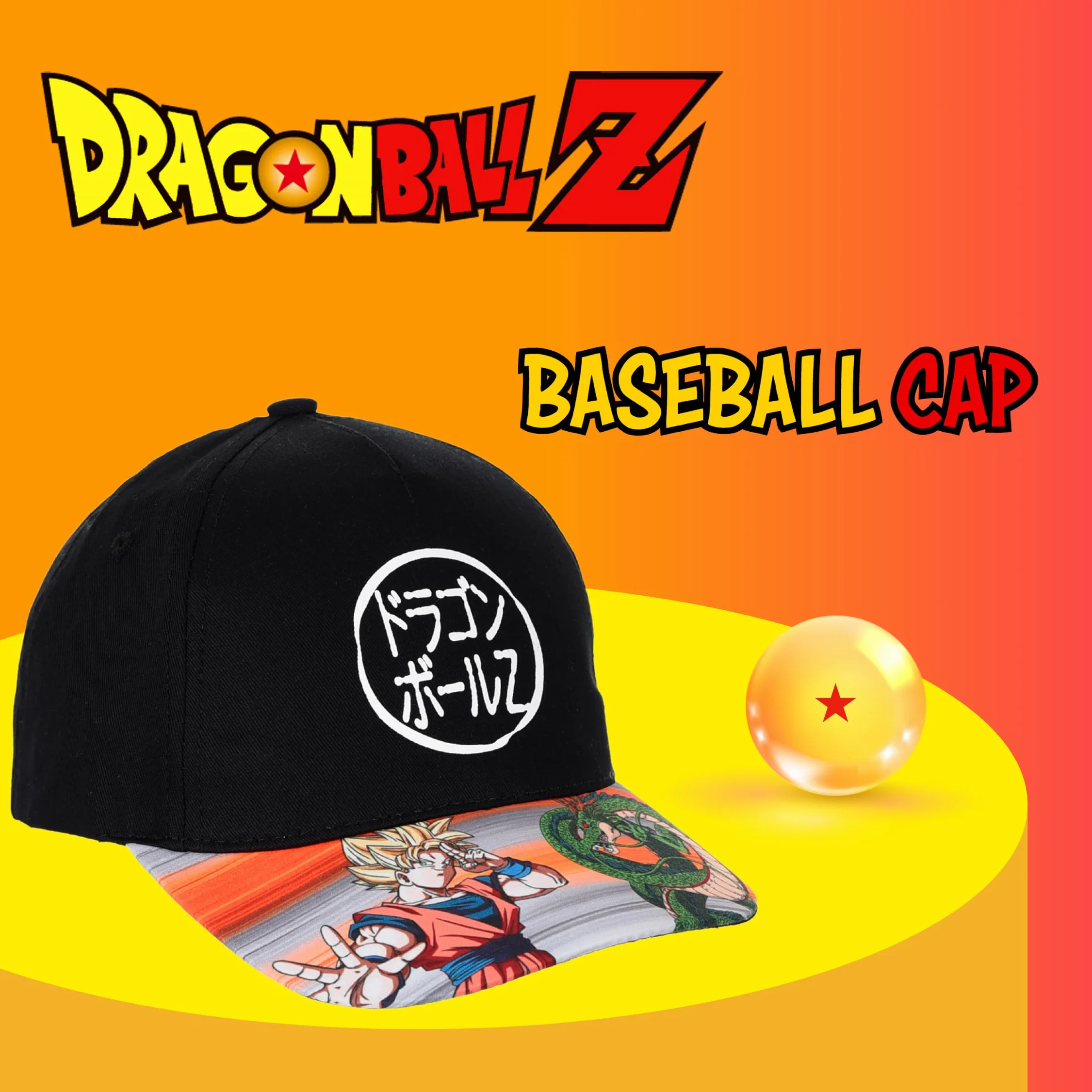 Gorra Dragon Ball Z para Niños, Gorra de Béisbol Shenron y Goku