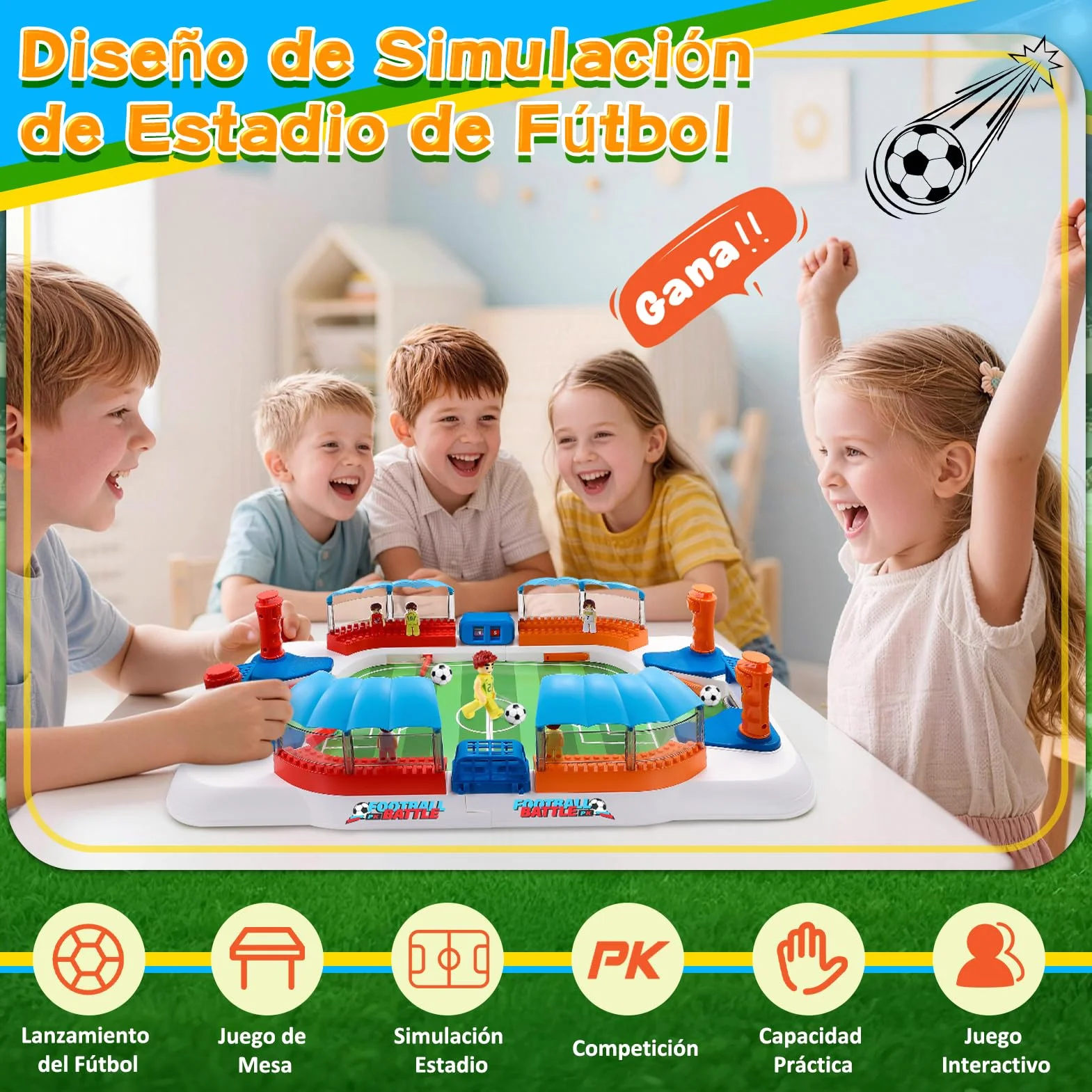 Mini Futbolines para Niños Adultos - Juegos de Mesa Interactivos