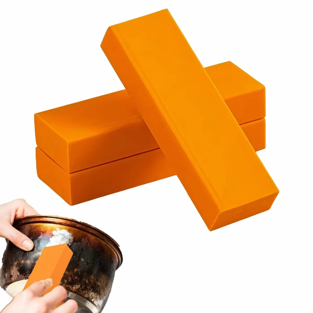 3 PCS Kit para borrar arañazos de Acero Inoxidable,Borrador magico,Gomas Mágicas Anti óxido - Elimina Manchas de Agua y Óxido en Utensilios de Cocina